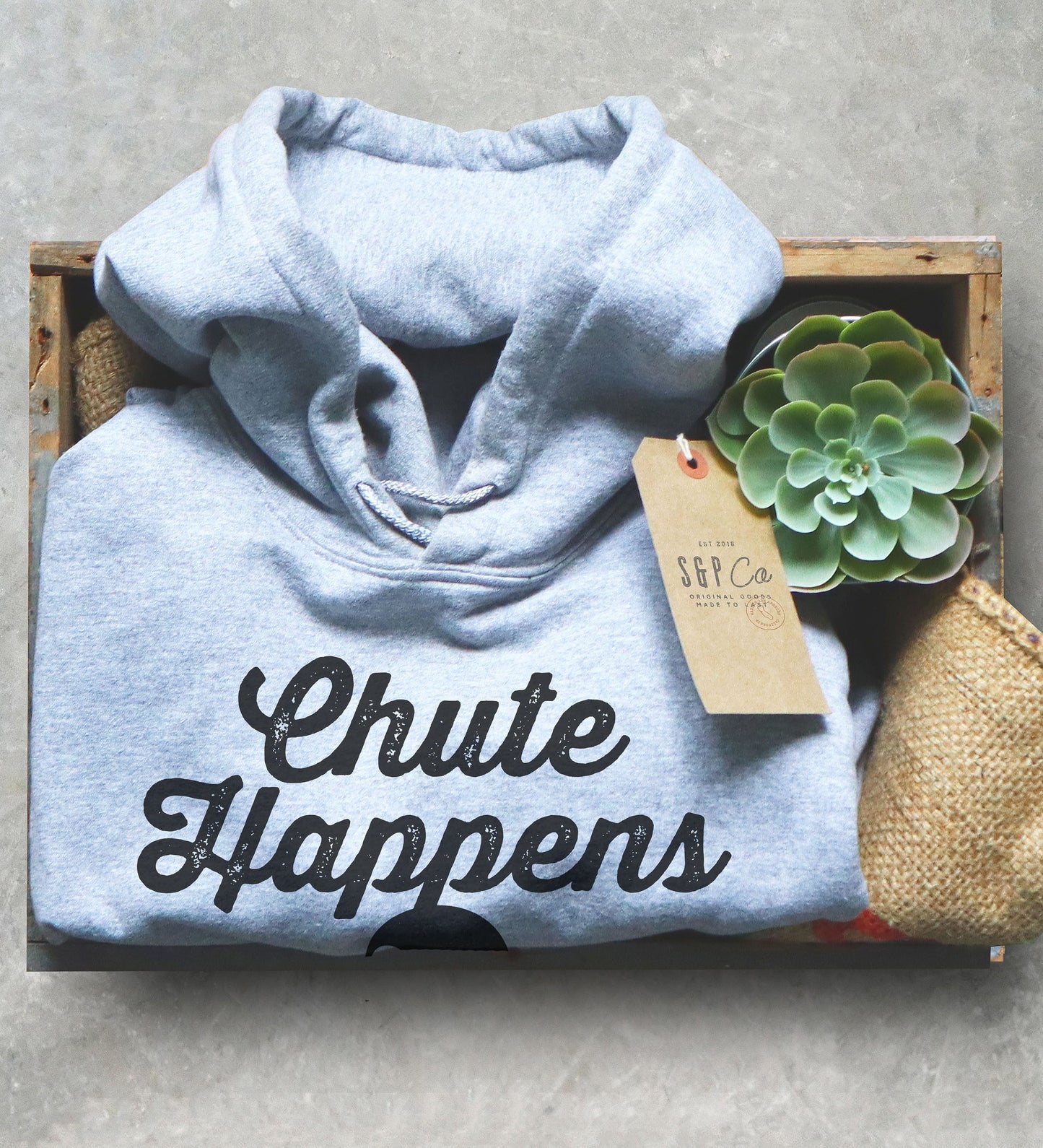 Chute Happens Hoodie - Skydiving Shirt, Skydiving Gift, Parachute Shirt, Rigger Shirt, Adventure Shirt, Adrenaline Junkie, Extreme Sports