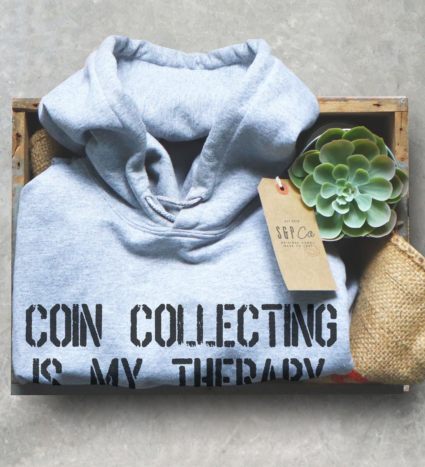 Coin Collecting Is My Therapy Hoodie - Numismatist Shirt, Coin Collecting Shirt, Coin Collector Gift, Collector Gift, Retirement Shirt