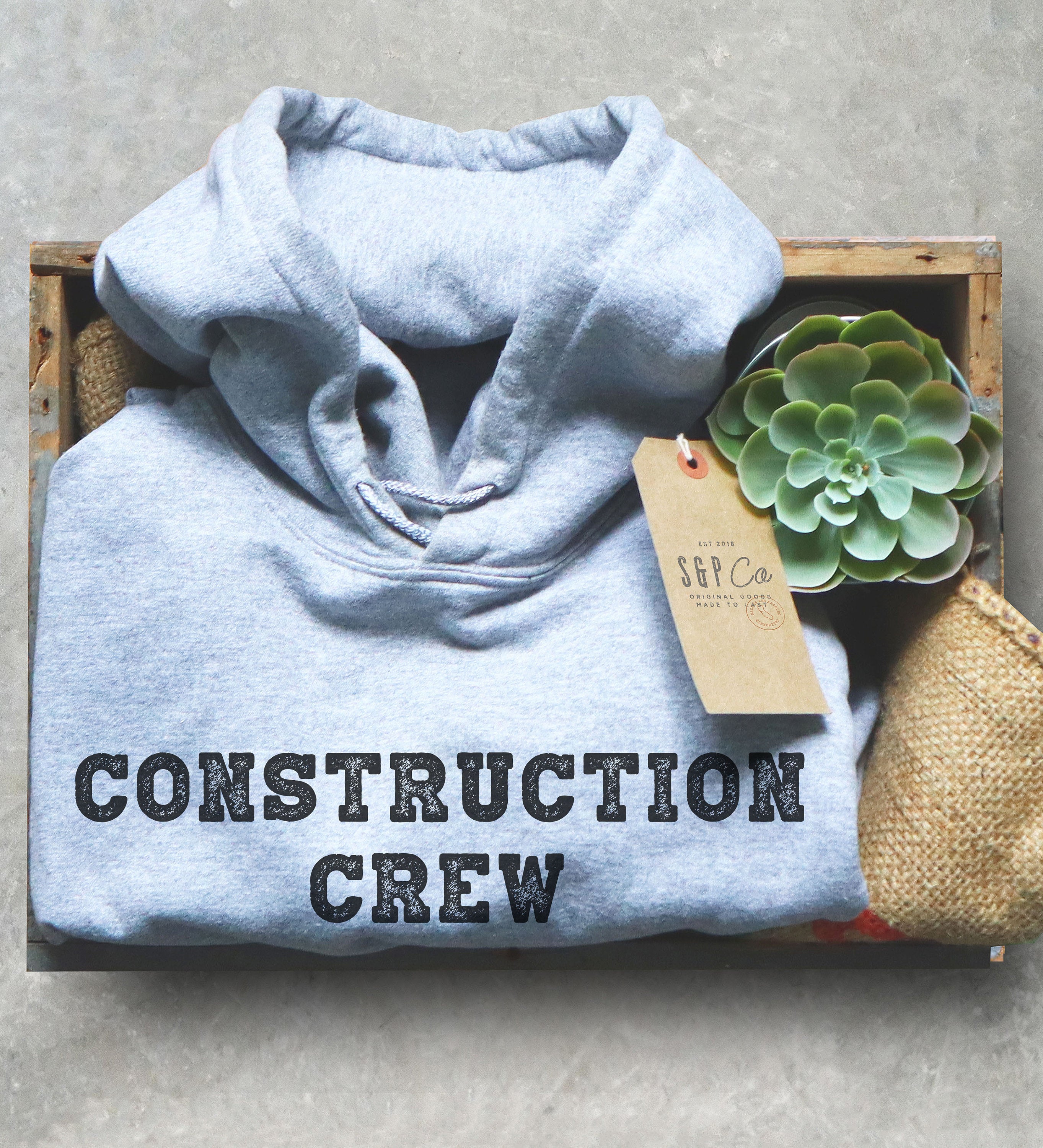 Construction Crew Hoodie - Construction Shirt, Contractor Shirt, Construction Party, Builder Shirt, Fathers Day Shirt, Demolition Shirt