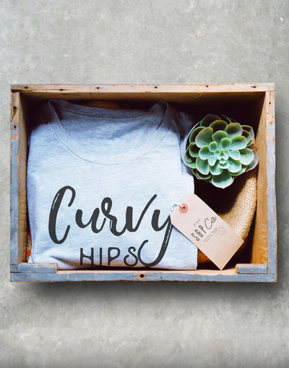 Curvy Hips and Red Lips Unisex Shirt - Curvy Girl Shirt, Curvy Girl Gift, Girl Power Shirt, Feminist Shirt, Thick Thighs Shirt, Curved Hips