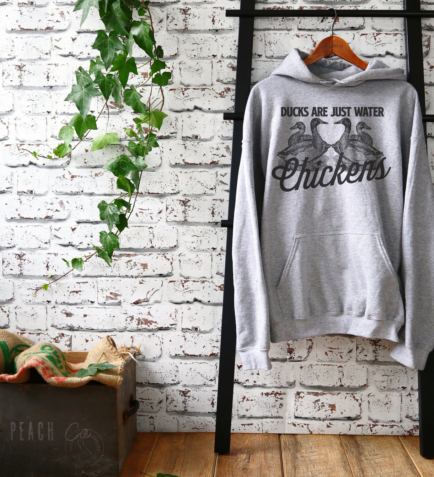 Ducks Are Just Water Chickens Hoodie - Duck Shirt, Duck Gift, Farmer Shirt, Farmer Gift, Duck Hunting, Rubber Duck, Duck Lover Gift