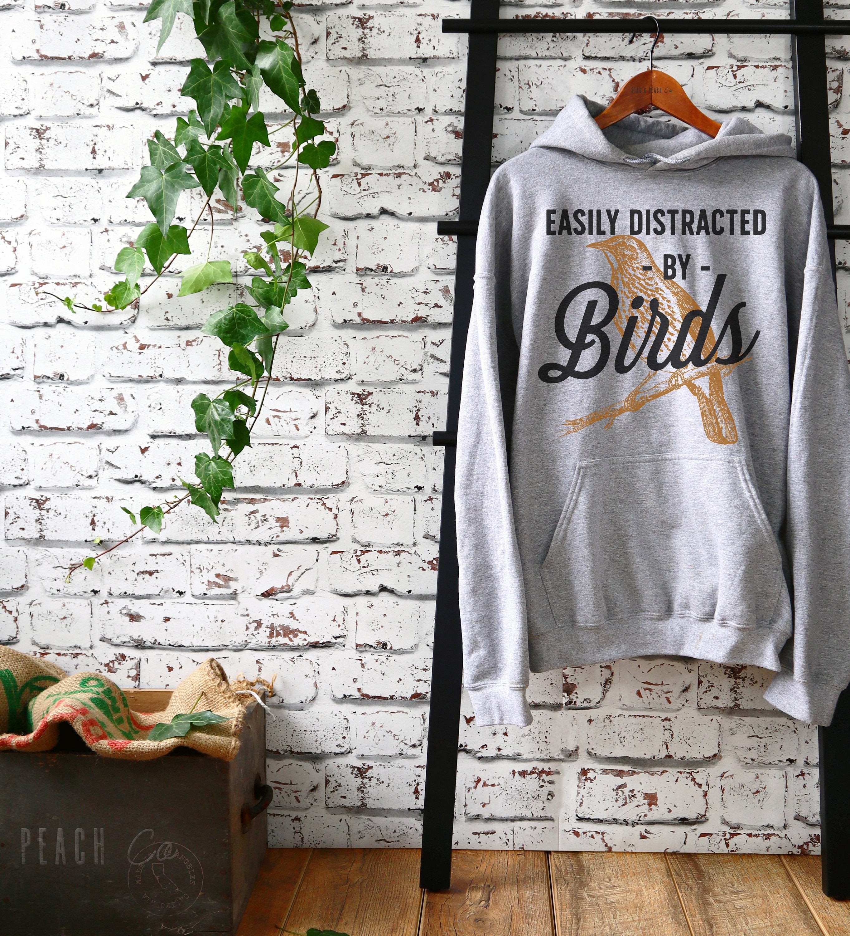 Easily Distracted By Birds Unisex Hoodie - Bird watching shirt | Bird watching gift | Birding | Ornithology | Bird lover gift | Bird shirt