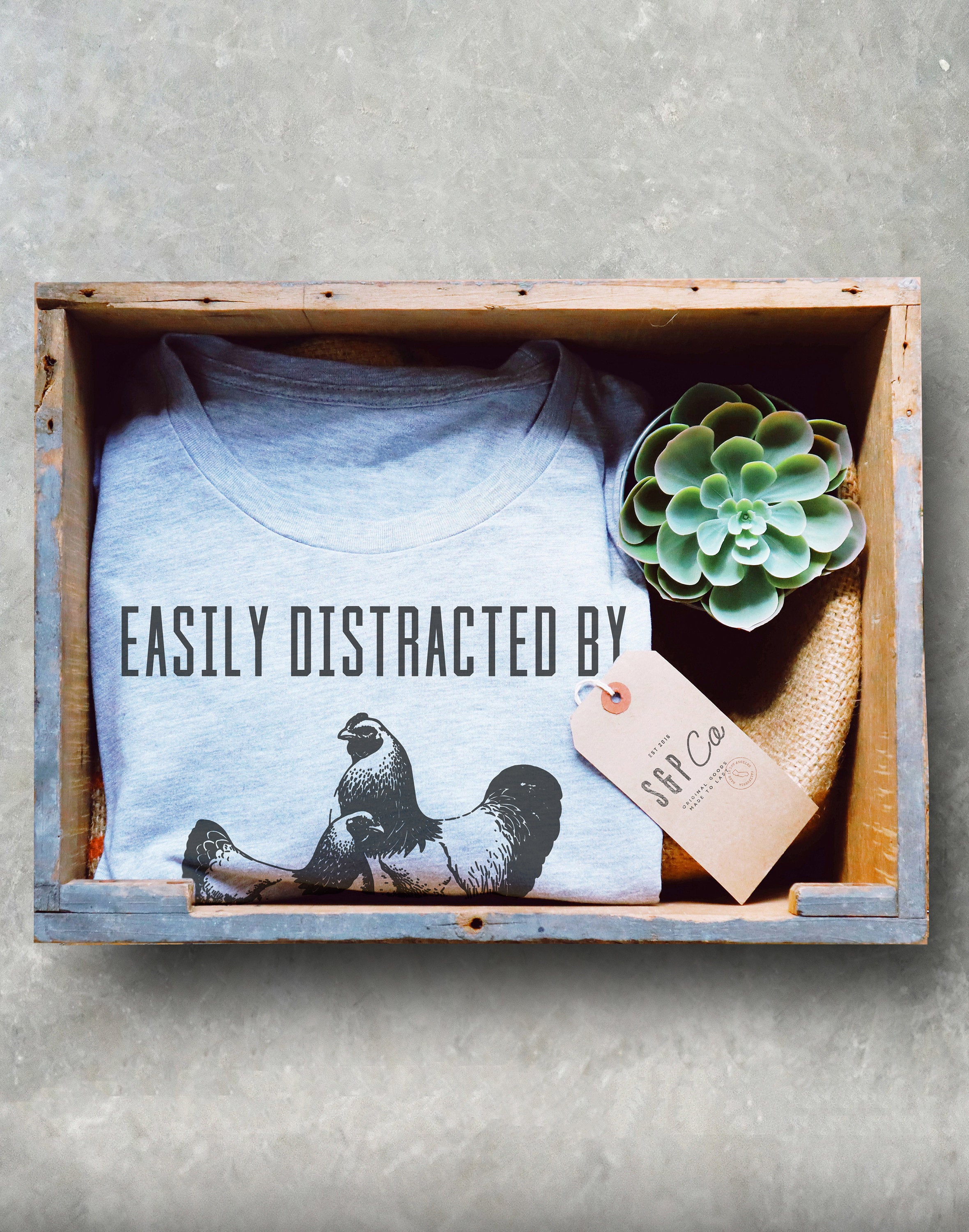 Easily Distracted By Chickens Unisex Shirt | Chicken Shirt | Funny Chicken Shirt | Farm Shirt | farming shirt | Farmer Shirt |