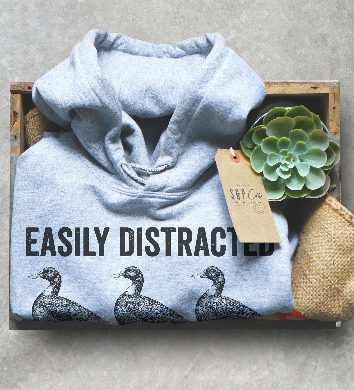 Easily Distracted By Ducks Hoodie - Duck Shirt, Duck Gift, Farmer Shirt, Farmer Gift, Duck Hunting, Rubber Duck, Duck Lover Gift