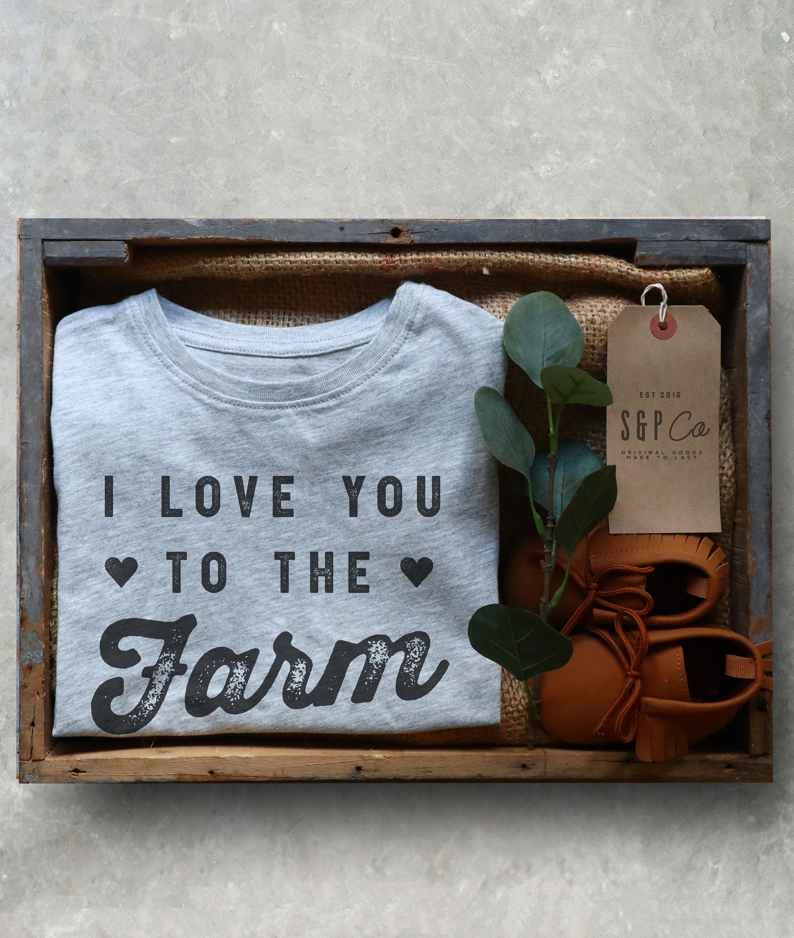I Love You To The Farm & Back Kids Shirt - Farm Toddler Shirt, Farm Kid Shirt, Farm Gift, Farmer Shirt, Farm Life Shirt, Valentine's Kids - Stag & Peach Co
