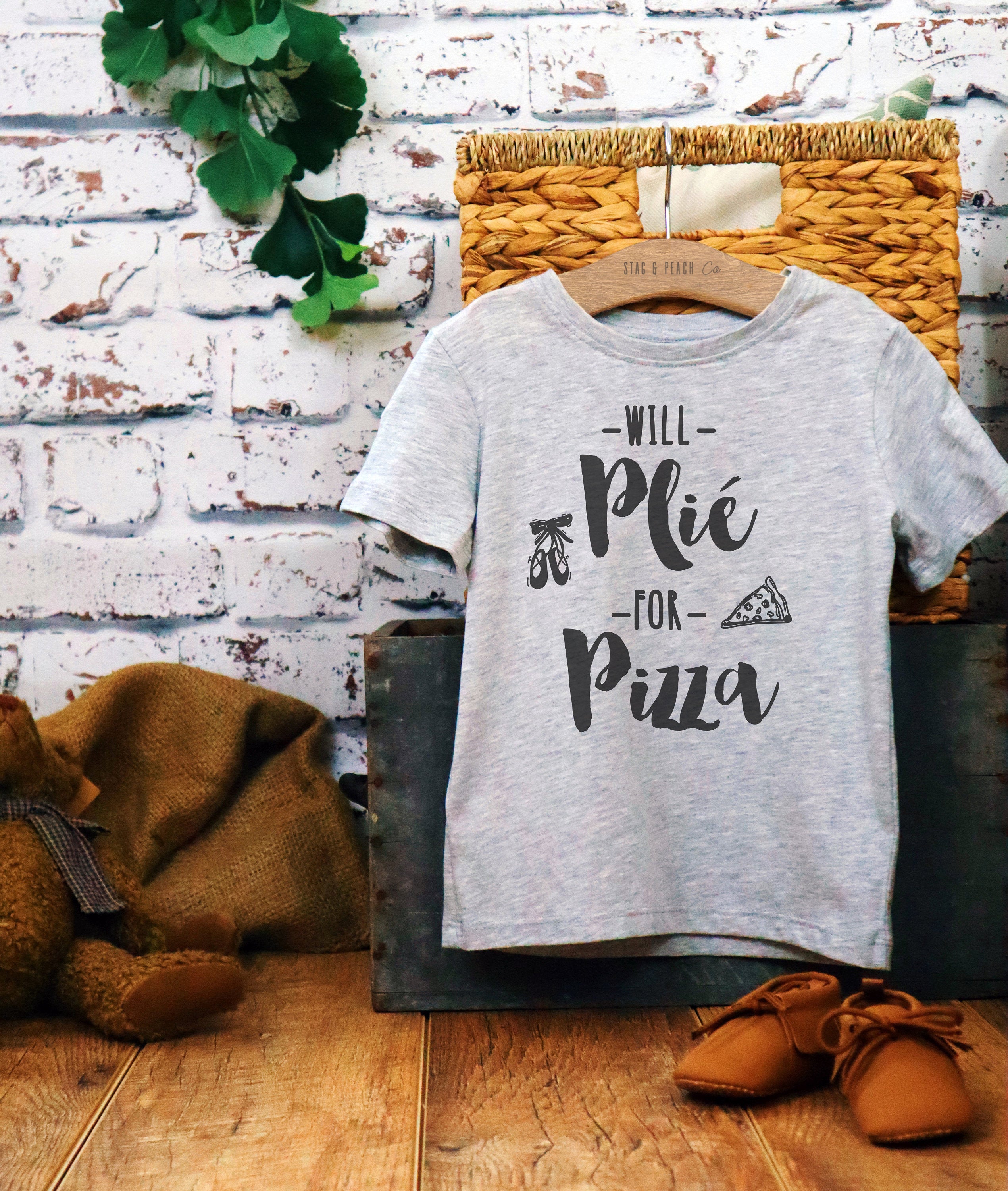 Will Plie For Pizza Kids Shirt - Ballet Shirt, Dance Shirt, Ballerina Shirt, Ballet, Ballerina Toddler Shirt, Dancer Gift, Gift For Dancer