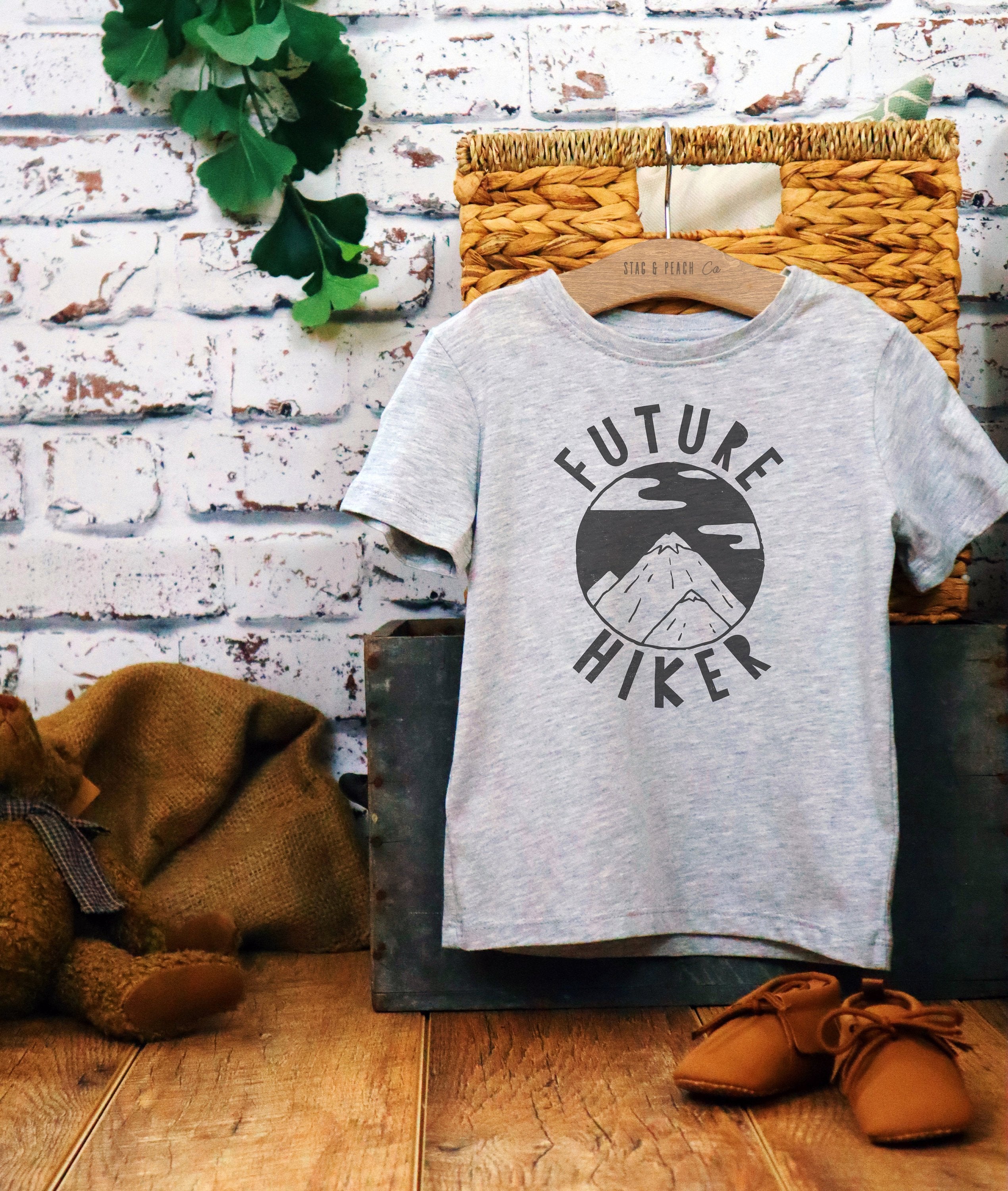 Future Hiker Kids Shirt - Hiking Shirt, Adventure Time Toddlers Shirt, Wanderlust Shirt, Adventure Awaits Youth Shirt, Mountain Shirt, - Stag & Peach Co