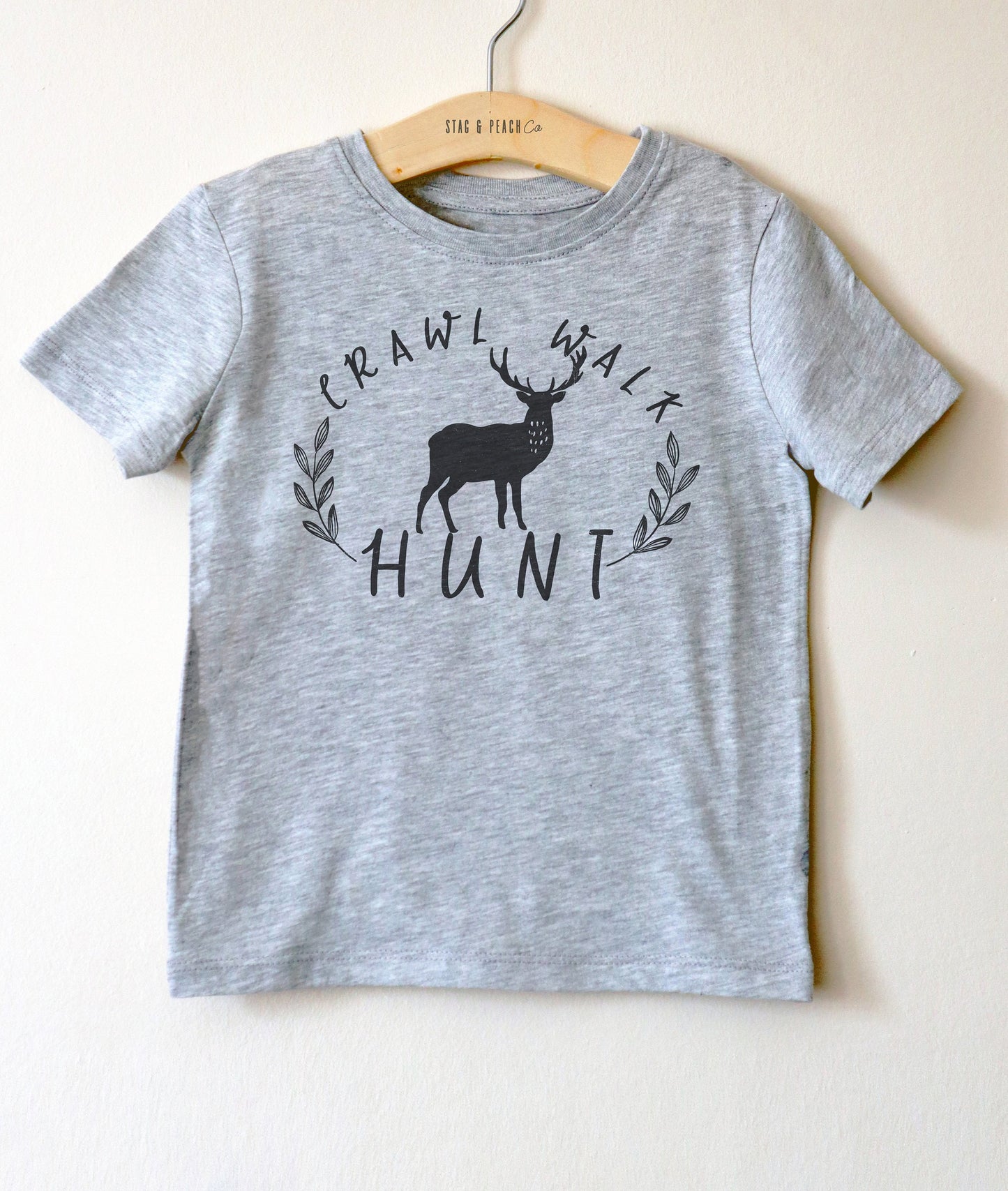 Crawl Walk Hunt Kids Shirt - Hunting Gifts, Deer Print Shirt, Deer Hunting Shirt, Hunting Kids Clothes, Hunting Toddler Gift, Deer Shirt