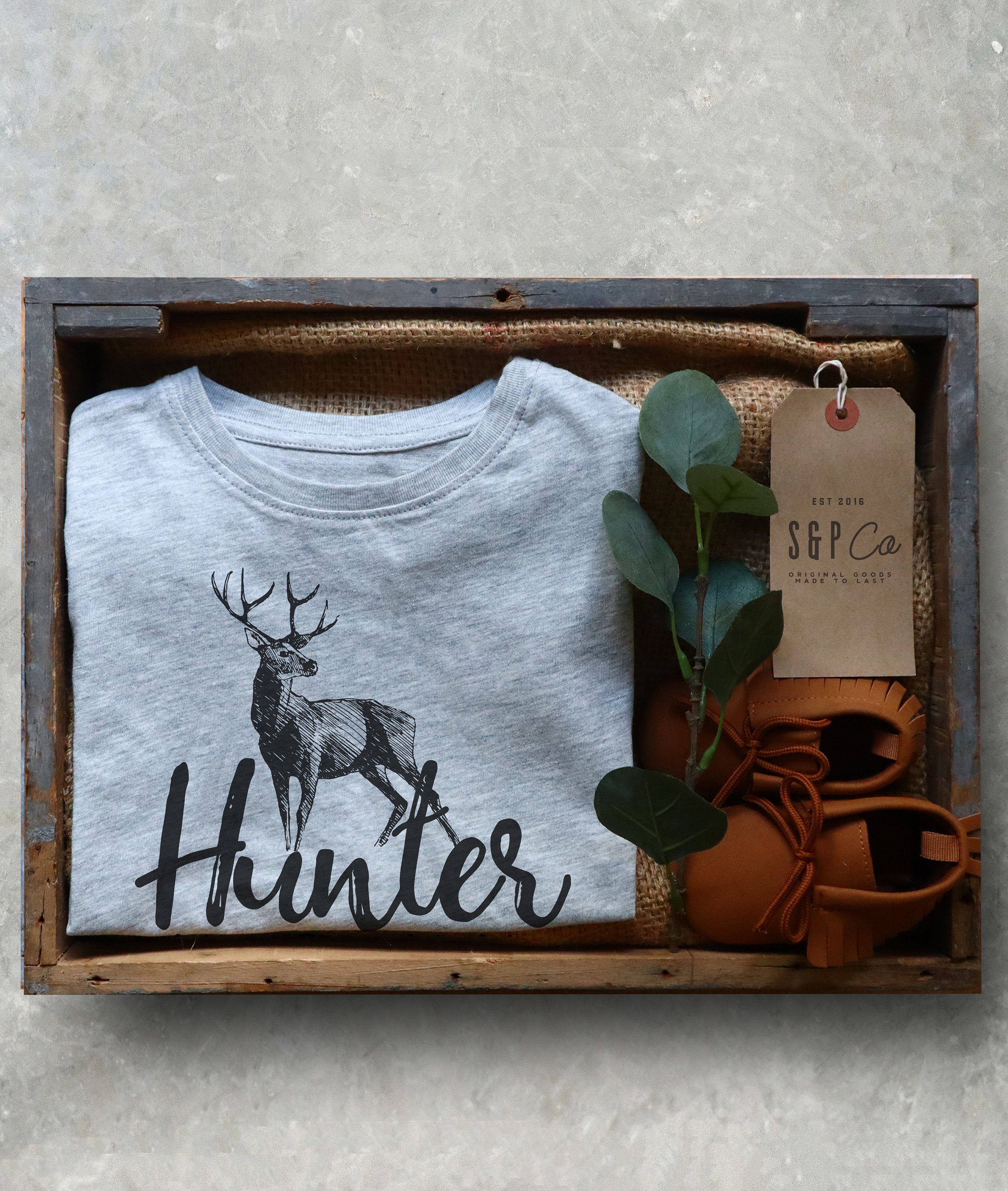 Hunter In Training Kids Shirt - Hunting Gifts, Deer Print Shirt, Deer Hunting Shirt, Hunting Kids Clothes, Hunting Toddler Gift, Deer Shirt - Stag & Peach Co