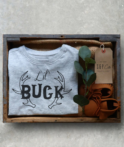 Lil Buck Kids Shirt - Deer Shirt, Little Brother Shirt, Hunting Shirt, Deer Print Shirt, Gift For Son, Father Son Matching Shirts, Boy Shirt