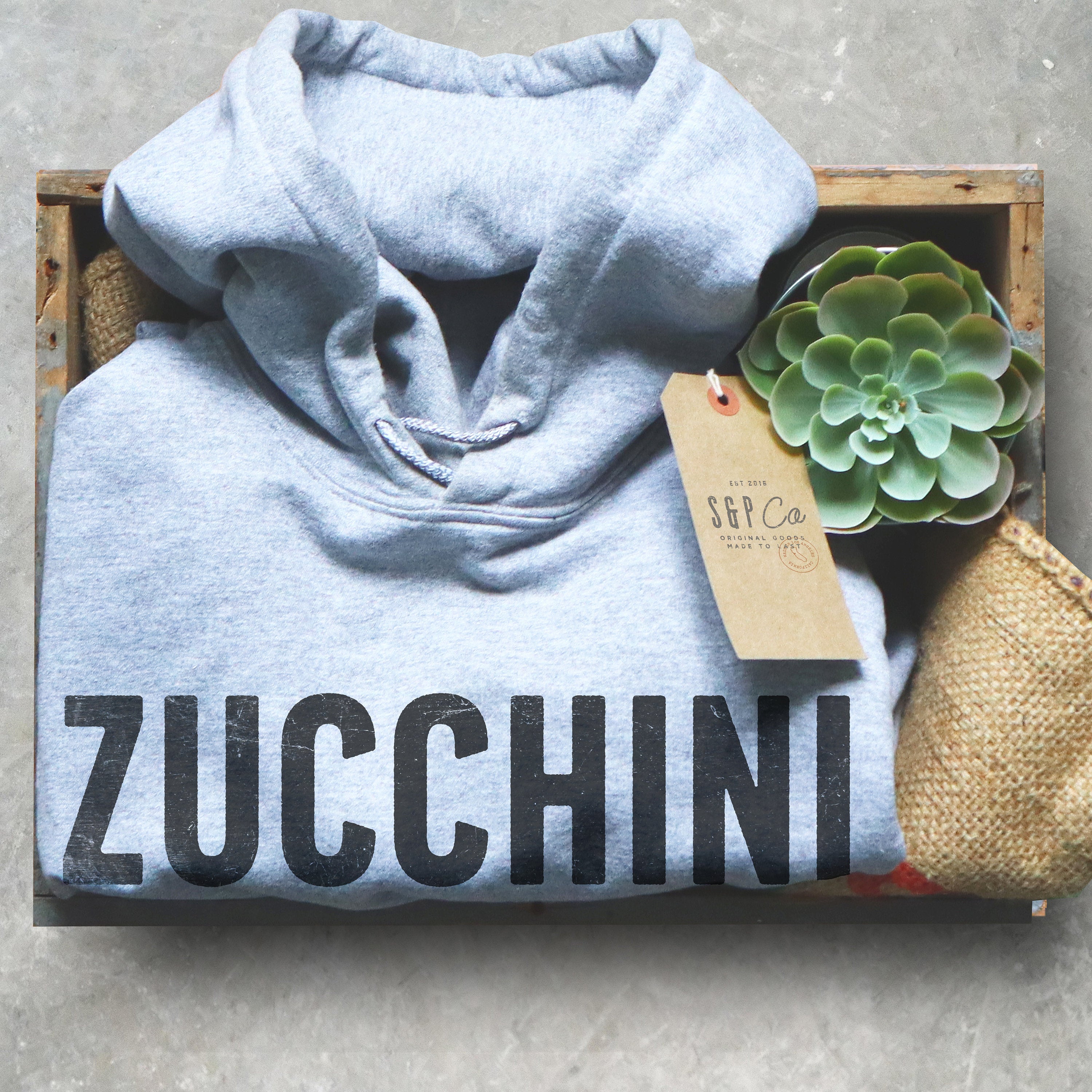 Zucchini Holic Hoodie - Vegan Shirt, Vegetarian Shirt, Vegetable TShirt, Vegan Gift, Vegetarian Gift, Gardening Shirt - Stag & Peach Co
