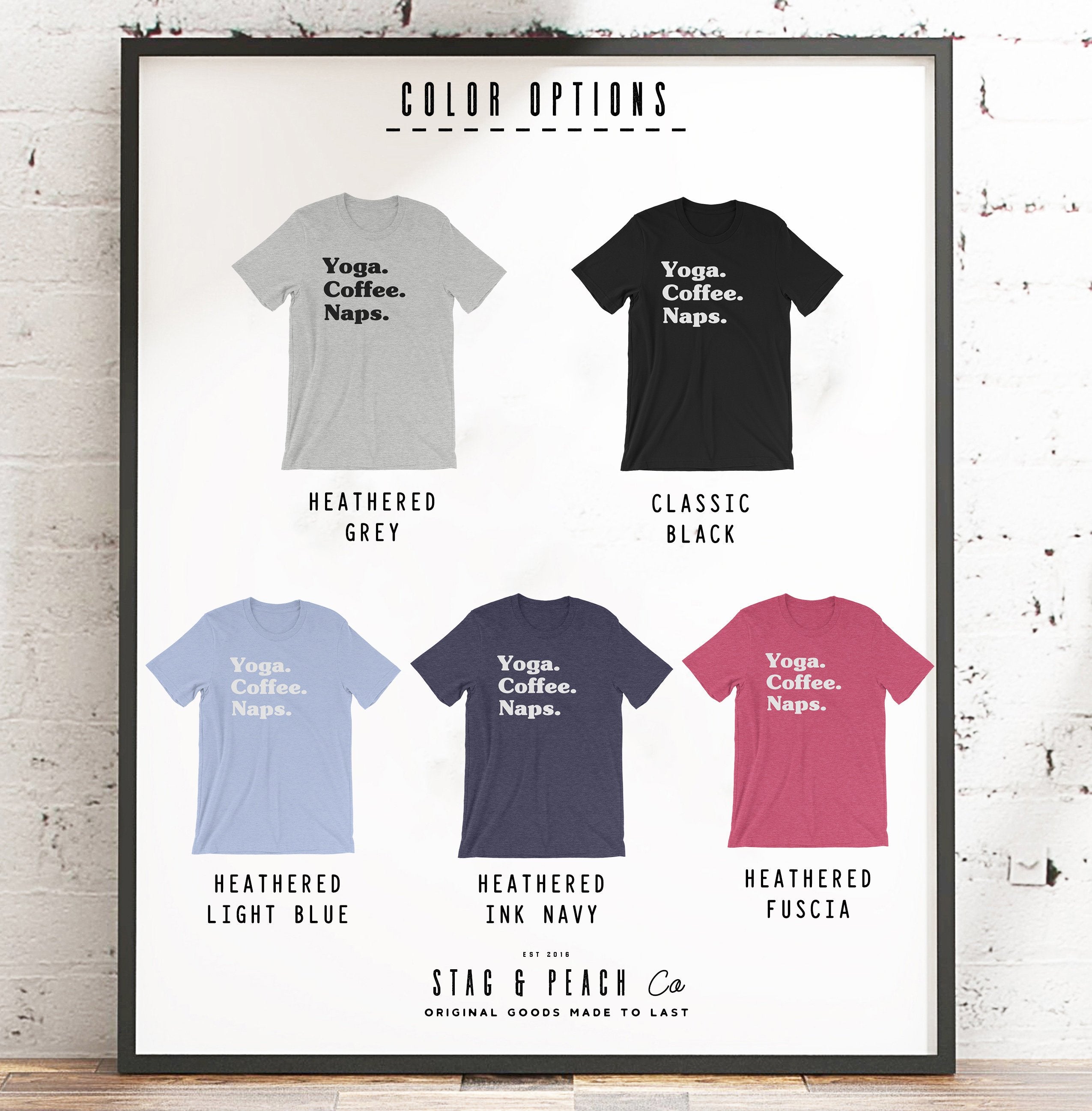 Yoga Coffee Naps Unisex Shirt - Yoga shirt, Funny namaste shirt, Hot yoga shirts, Yoga pose shirt, Yoga coffee shirt, Namaste in bed - Stag & Peach Co