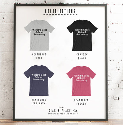 World’s Best School Secretary Unisex Shirt - School Secretary Shirt, School Secretary Gift, Secretary Shirt, End Of School Gift