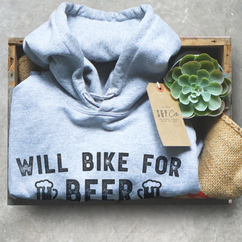 Will Bike For Beer Hoodie - Mountain Bike Shirt, Mountain Shirt, Mountain Bike Gift, Bike Shirt, Bike Gift, Biker Shirt, Beer Shirt