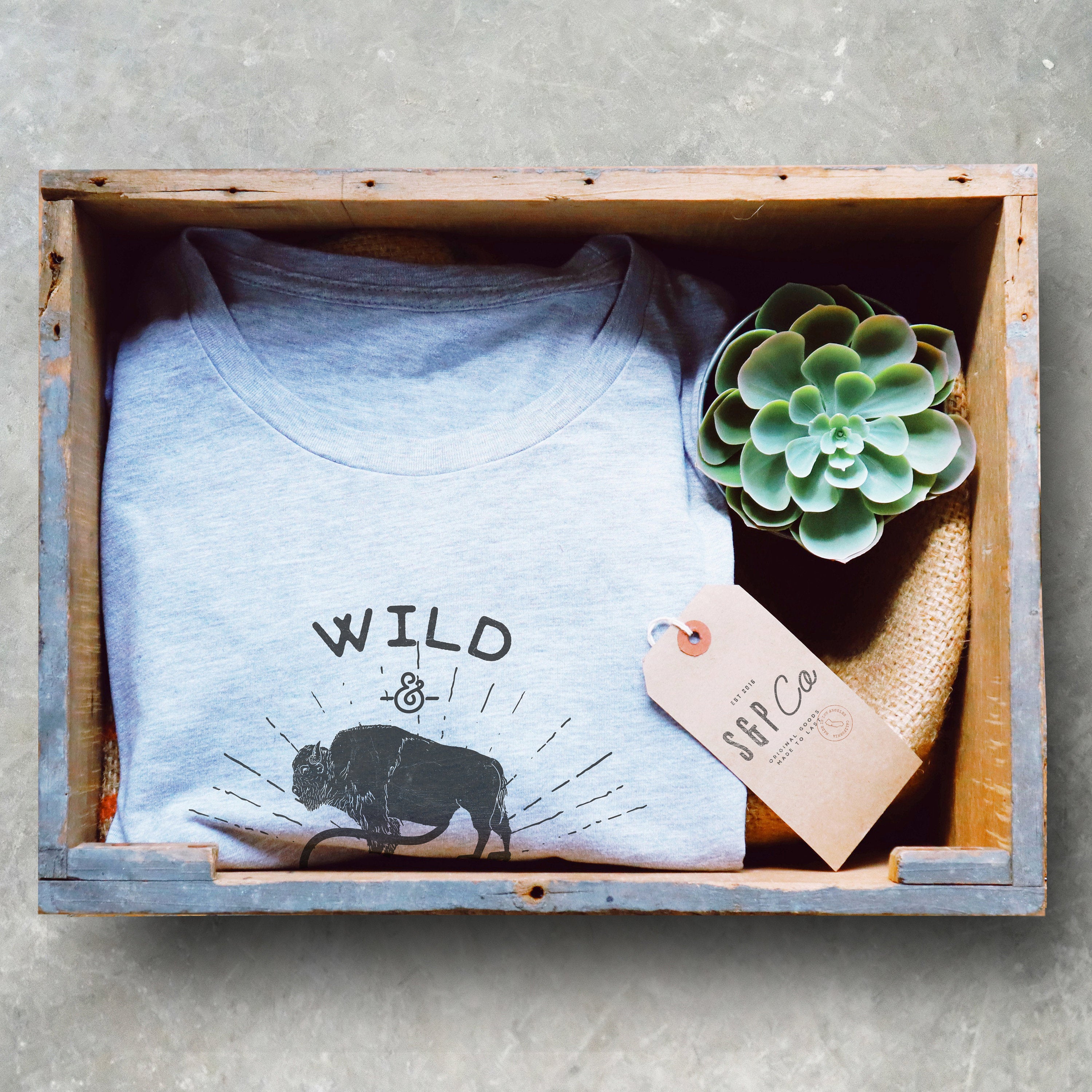 Wild & Free Unisex Shirt - Buffalo Shirt, Wyoming Shirt, Yellowstone Park Shirt, Bison Shirt, Kansas Shirt, Oklahoma Shirt, National Park
