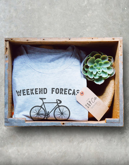 Weekend Forecast Cycling Unisex Shirt - Cycling Shirt, Cyclists Gift, Bicycle Shirt, Drinking Shirt, Bicycle Gift, Cycling Gift, Biking Gift