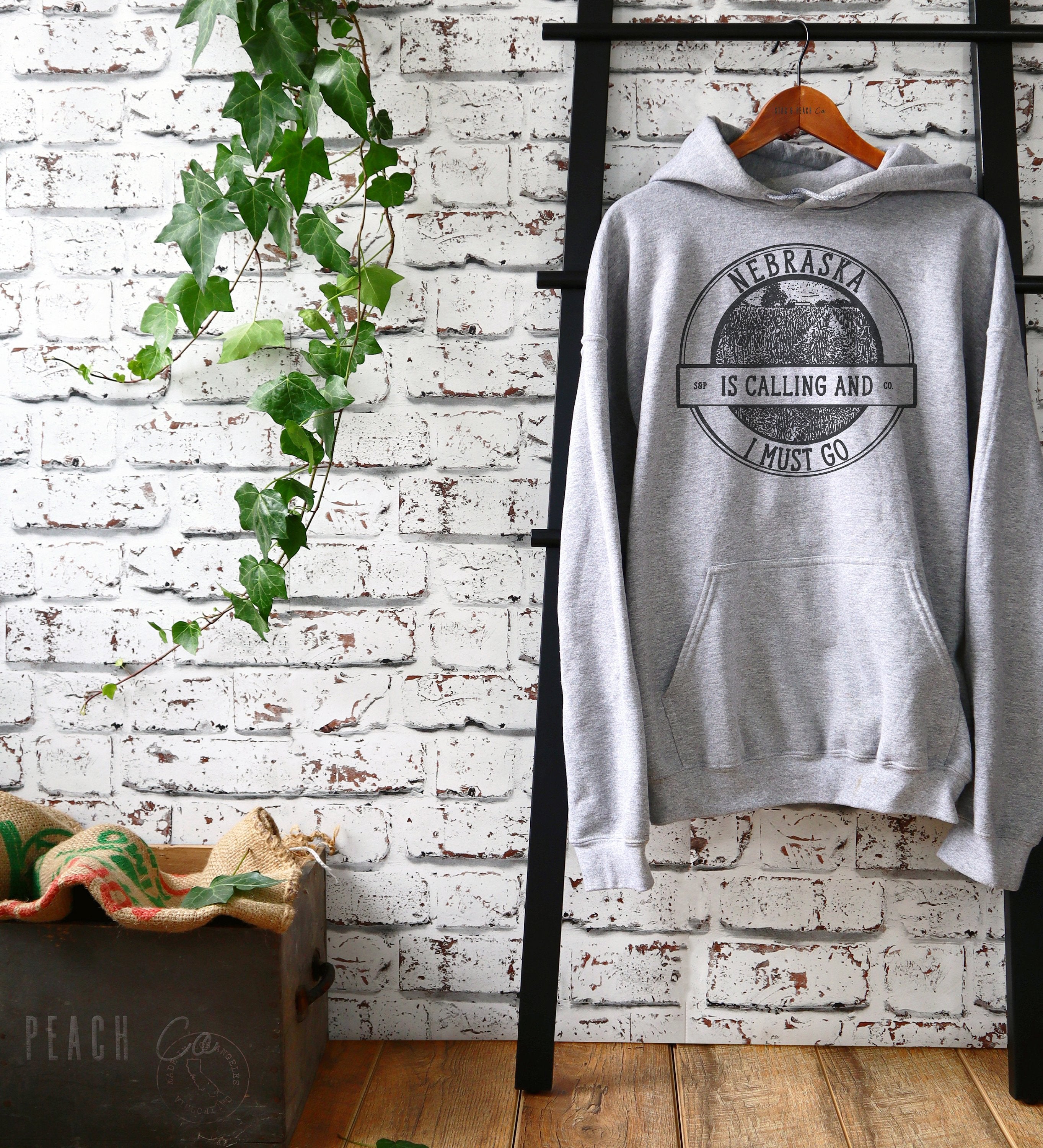 Nebraska Is Calling Hoodie - Nebraska State Shirt, Omaha Sweatshirt, State Shirt, Nebraska Home Gift, Midwest Shirt, Cornhusker Shirt - Stag & Peach Co