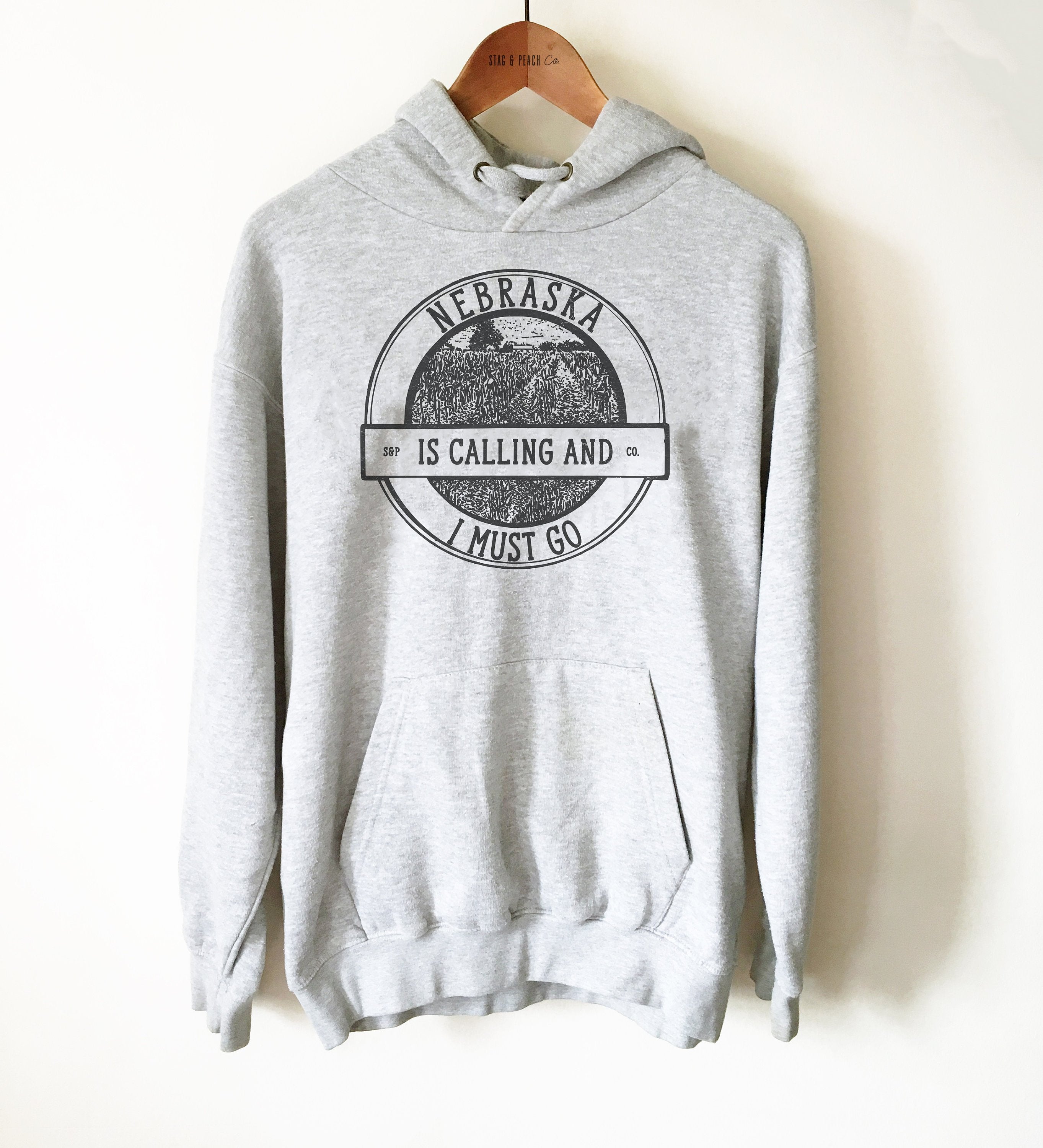 Nebraska Is Calling Hoodie - Nebraska State Shirt, Omaha Sweatshirt, State Shirt, Nebraska Home Gift, Midwest Shirt, Cornhusker Shirt - Stag & Peach Co