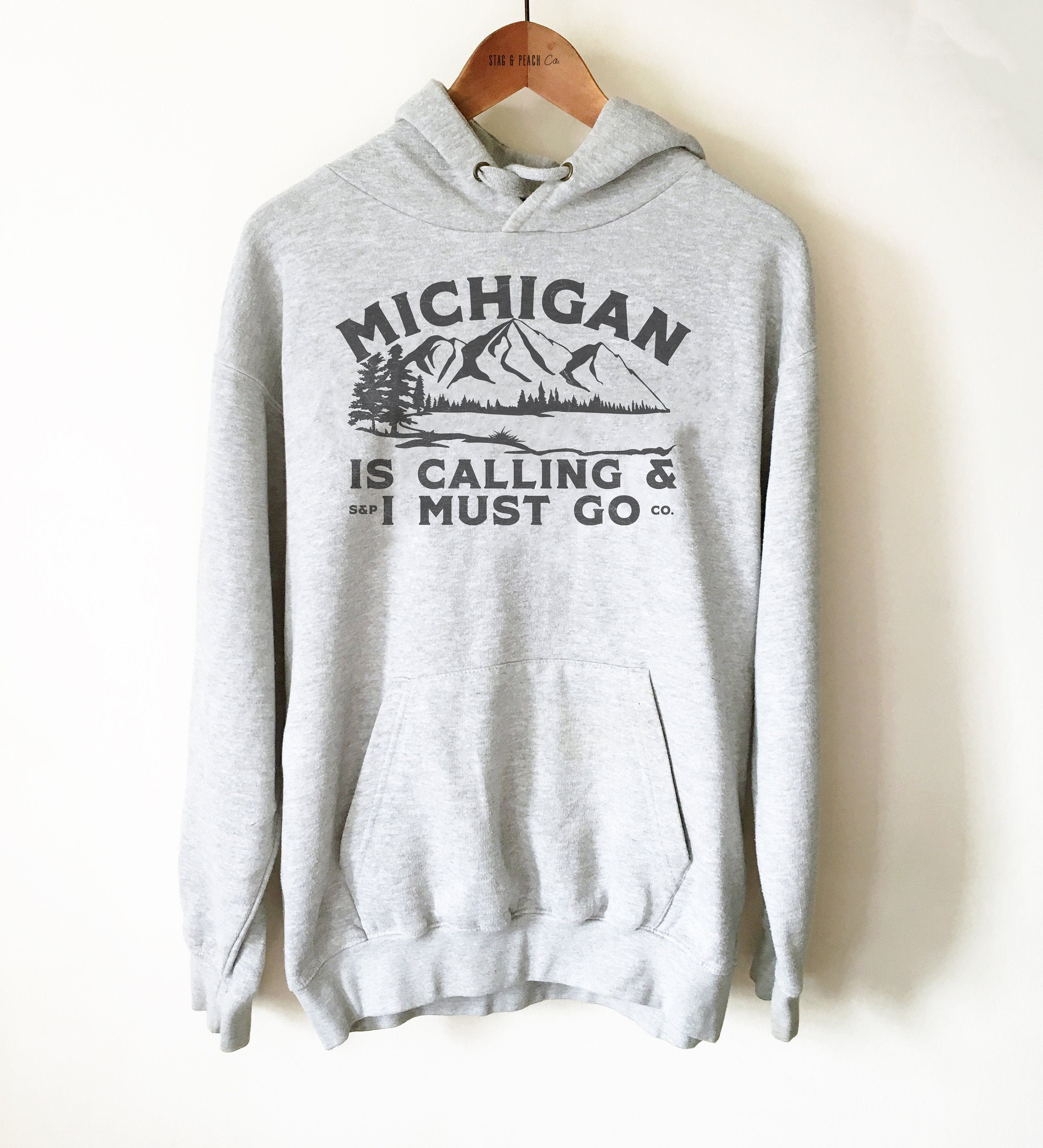 Michigan Is Calling Hoodie - Michigan State Shirt, Great Lakes Shirt, Detroit Gift, Moving Gift, Mitten State Shirt, Michigan Clothing