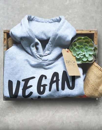 Vegan Vibes Hoodie-Vegan shirt, Cute Vegan Shirt, Funny Vegan Shirt, Vegan Gift, Plant Based Shirt, Vegan Tee, Gift For Vegans, Vegan Hoodie