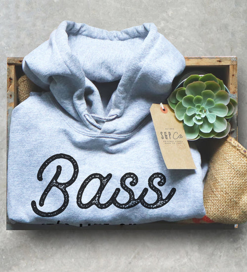 Bass It's Like Guitar But Way Cooler Hoodie - Stag & Peach Co