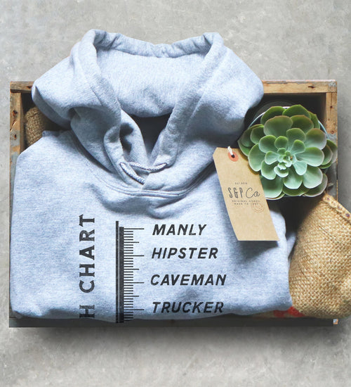 Beard Growth Chart Hoodie - Stag & Peach Co