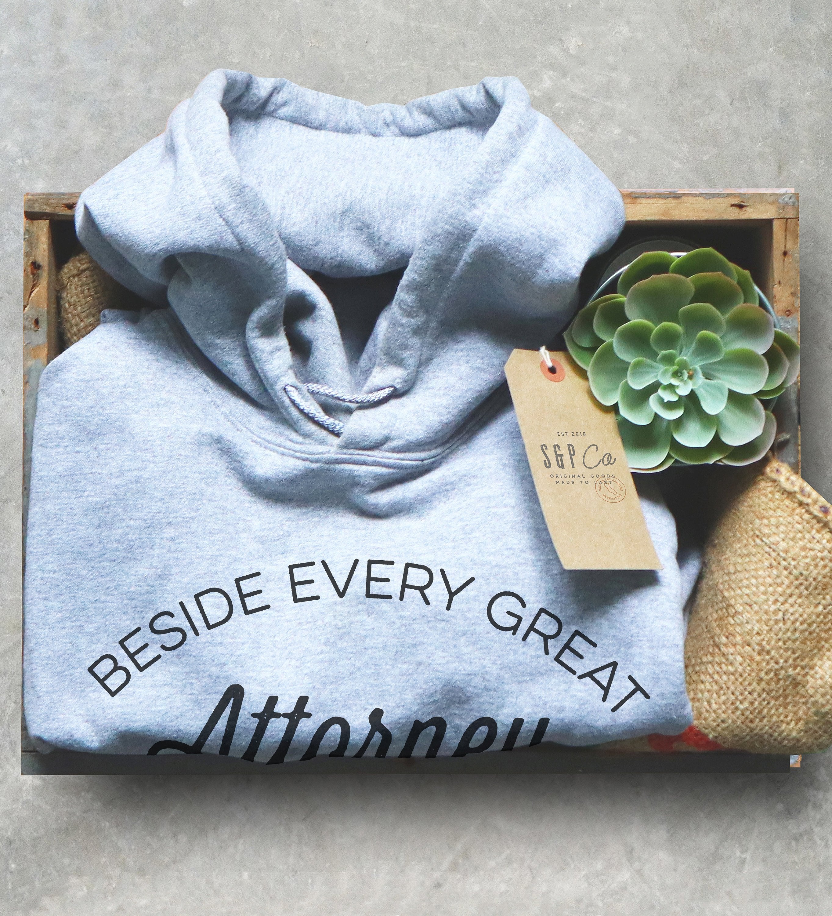 Beside Every Great Attorney Is An Exhausted Paralegal Hoodie - Stag & Peach Co