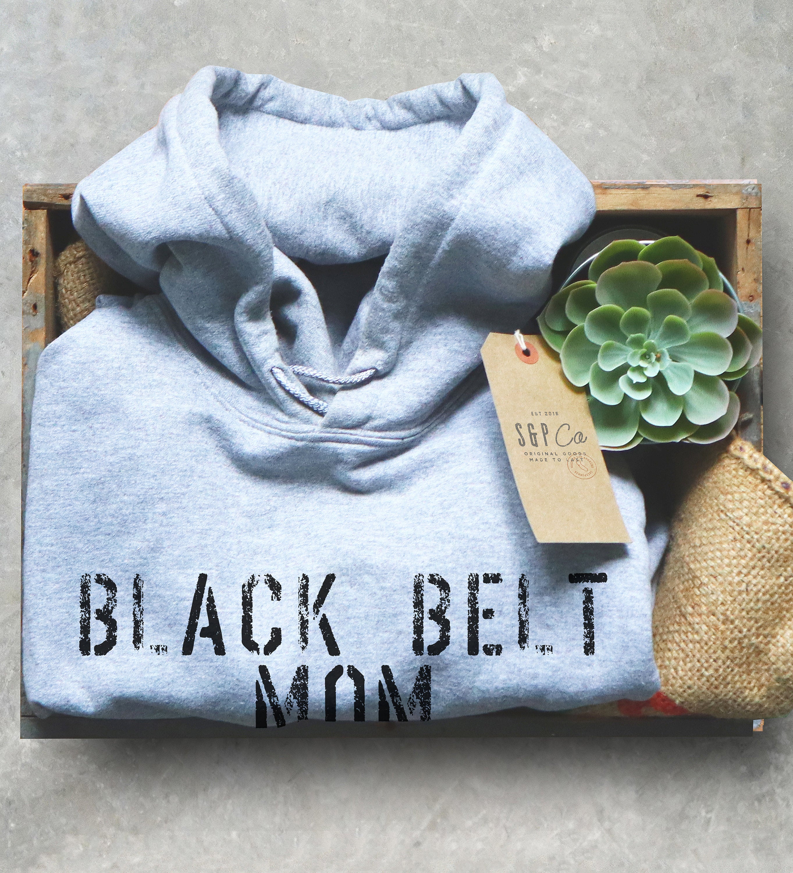 Black Belt Mom Hoodie - Karate TShirt, Karate Gift, Karate Mom, Sports Mom, Cheer Mom, Martial Arts, Judo, Jiu Jitsu, Kung Fu - Stag & Peach Co