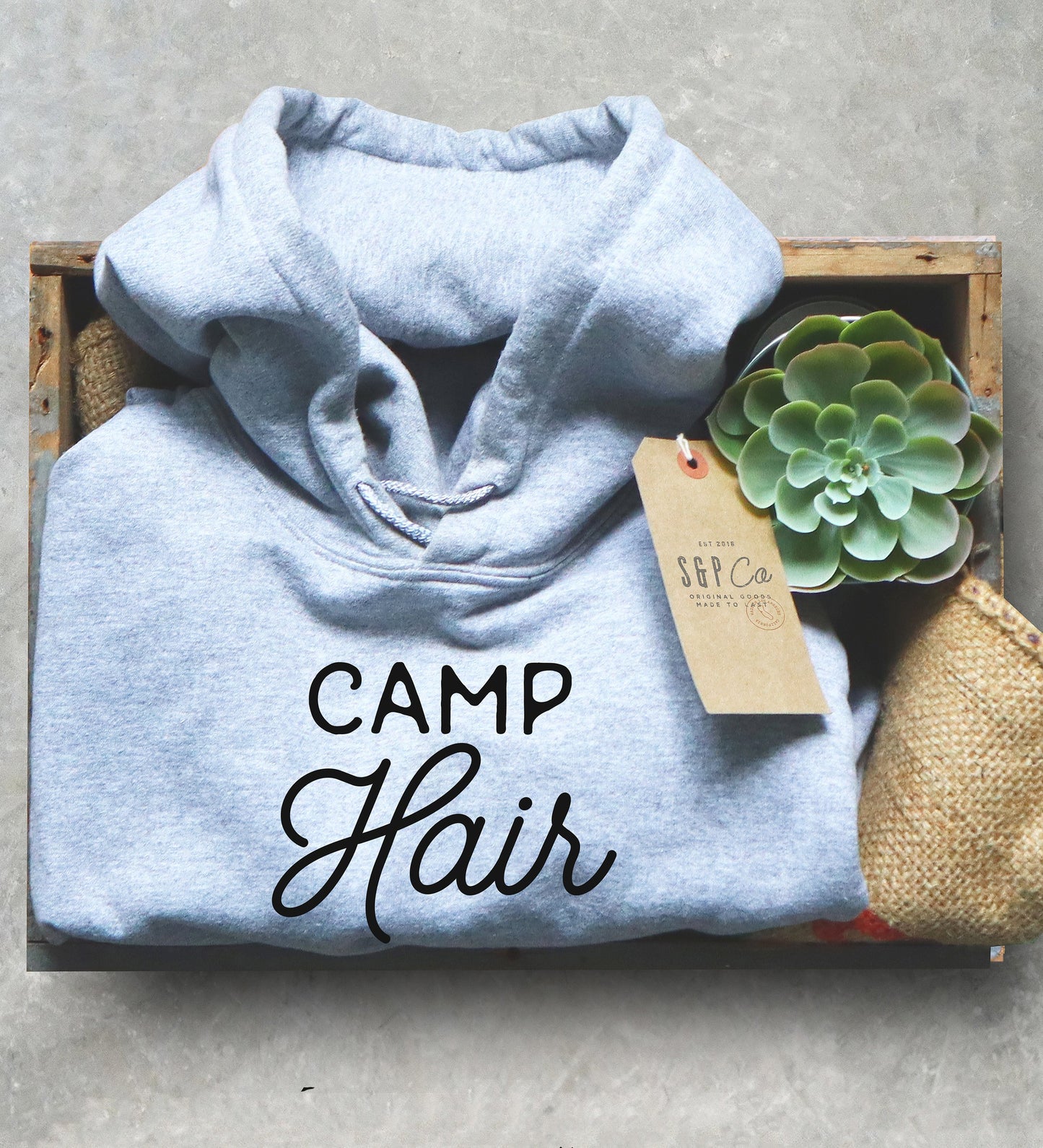 Camp Hair Don't Care Hoodie - Camping shirt, Camping Hoodie, Happy camper shirt, Happy camper, Camping, Hiking shirt, Camping gift