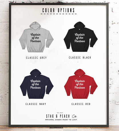 Captain Of The Pontoon Hoodie - Pontoon Hoodie, Pontoon Girl Shirt, Captain Shirt, Sailor Shirt, Nautical shirt, Navy Shirt, Sailing Shirt