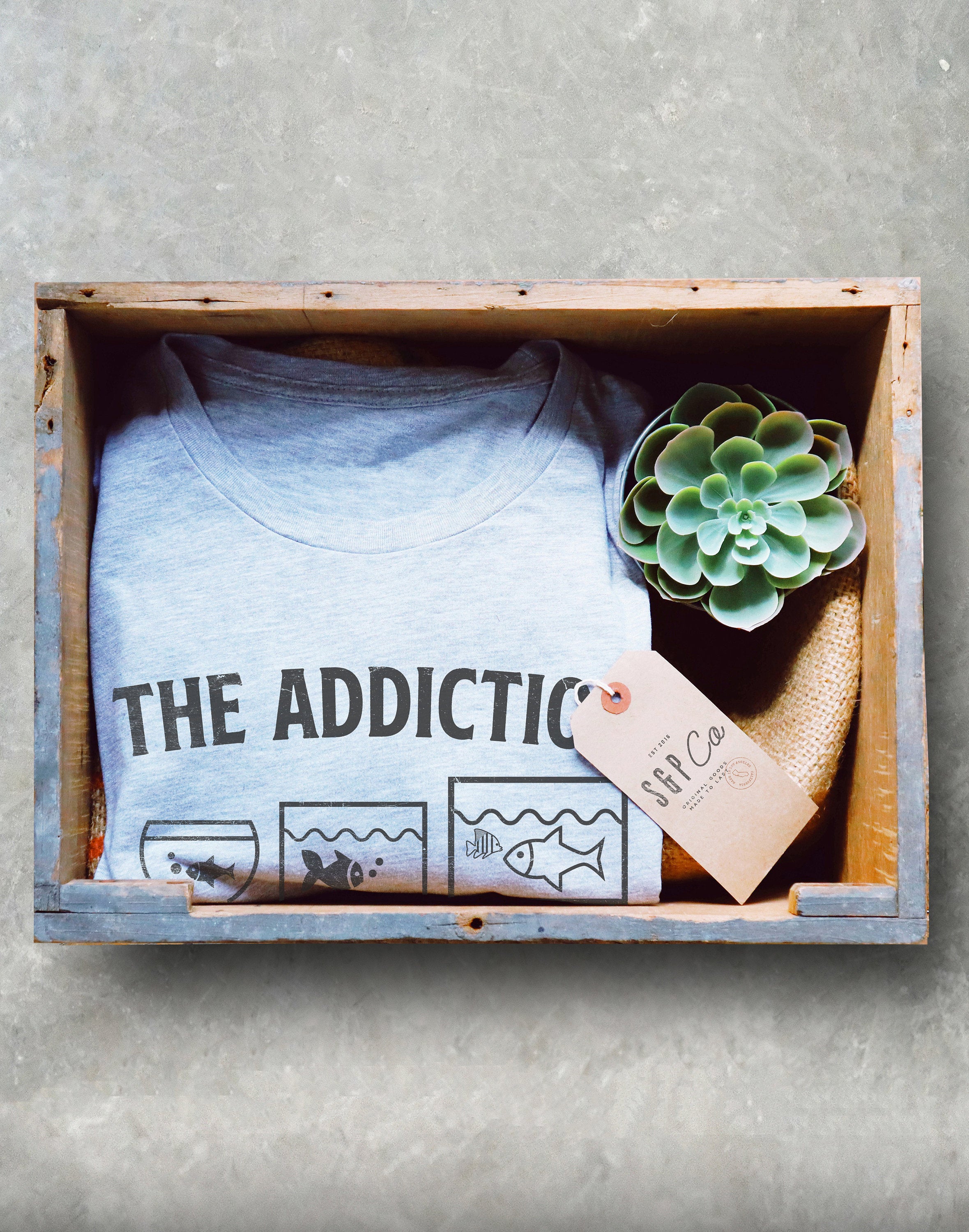 The Addiction Unisex Shirt - Aquarium Shirt, Aquarium Gift, Fish Shirt, Fish Lover Gift, Tropical Fish Shirt, Pet Fish, Fish Tank Shirt - Stag & Peach Co