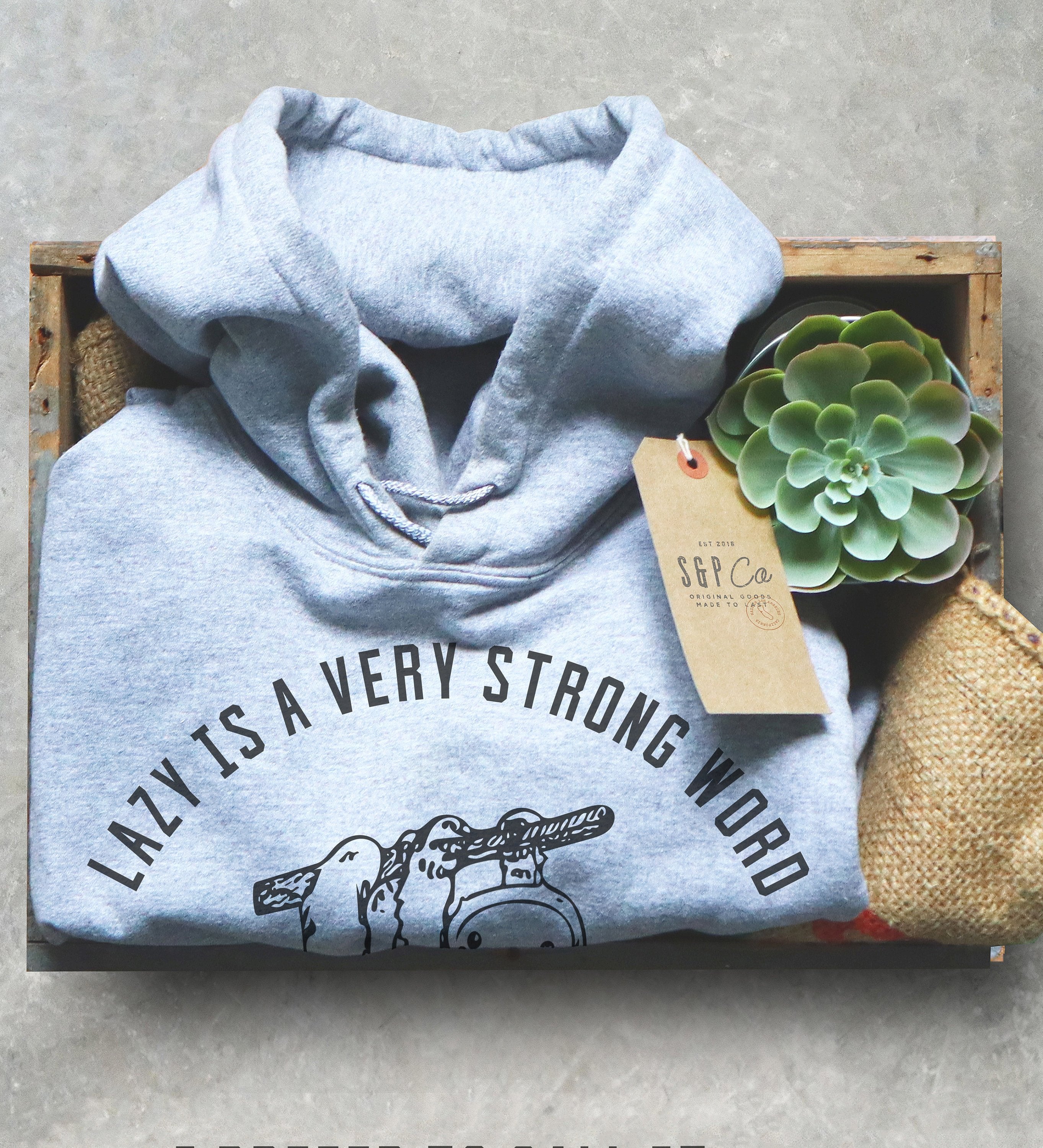 Lazy Is A Very Strong Word Hoodie - Sloth Shirt, Sloth Gift, Nap Shirt, Lazy Girl Shirts, Lazy Day TShirt, Sloth Lover Gift, Sunday Shirt