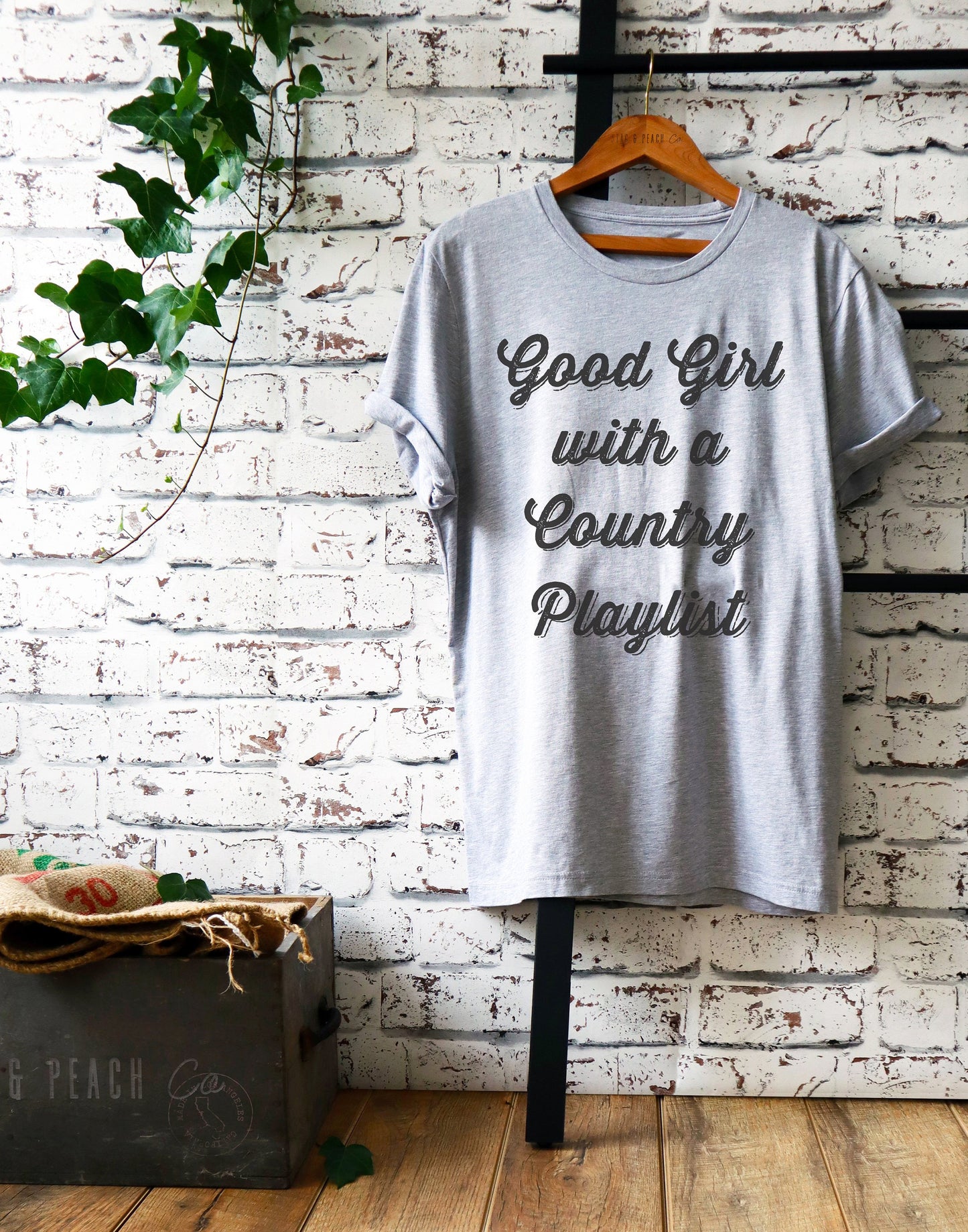 Good Girl With A Country Playlist Unisex Shirt - Country music shirt, Music lover shirt, Music shirt, Karaoke shirt, Country festival