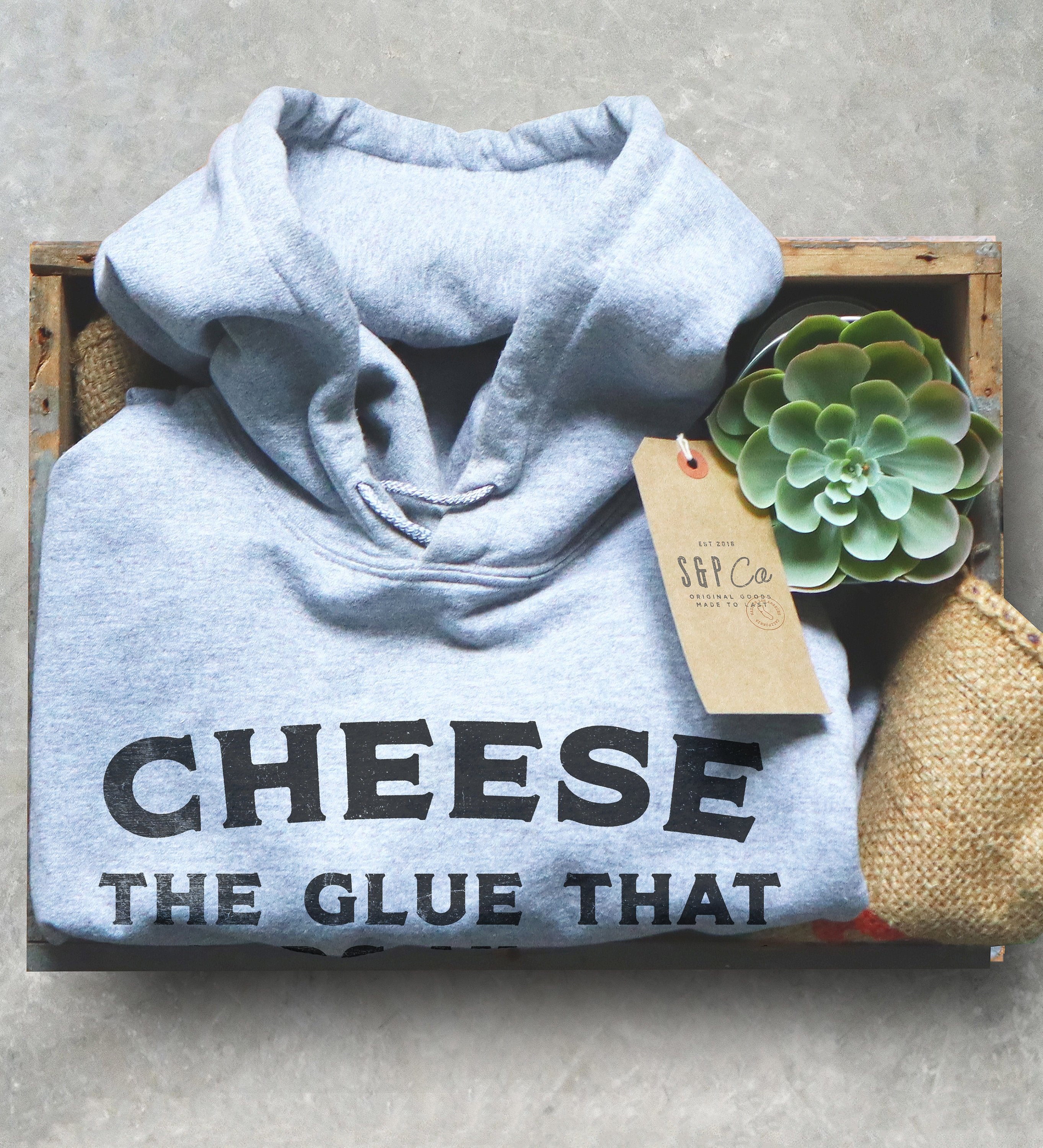 Cheese The Glue That Holds My Life Together Hoodie - Cheese Shirt, Cheese Lover, Foodie Gift, Foodie Shirt, Chef Gift, Funny Food Gift