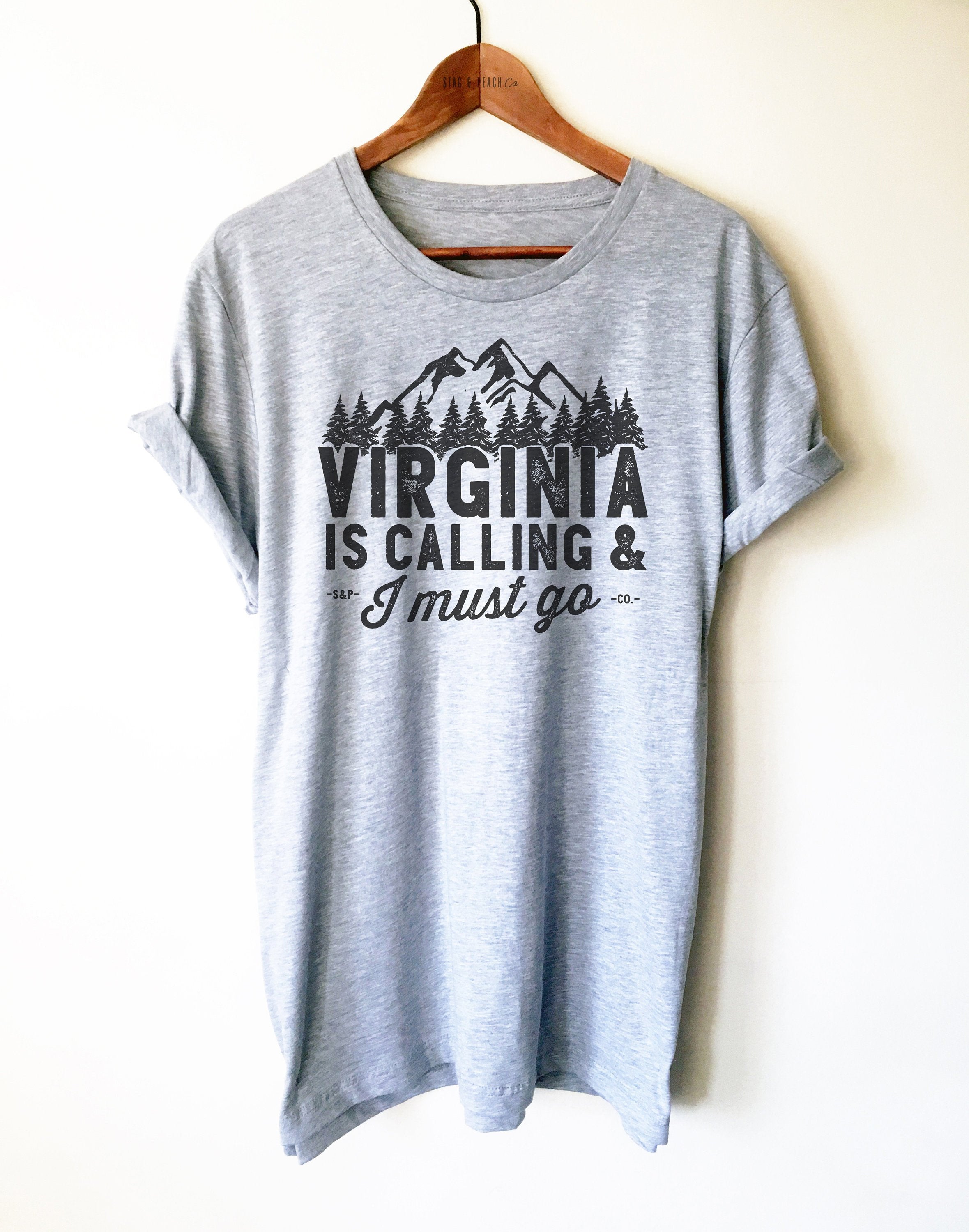 Virginia Is Calling Unisex Shirt - Virginia State Shirt, Blue Ridge Mountains Shirt, Virginia Gift, VA Home Shirt, Richmond VA TShirt - Stag & Peach Co