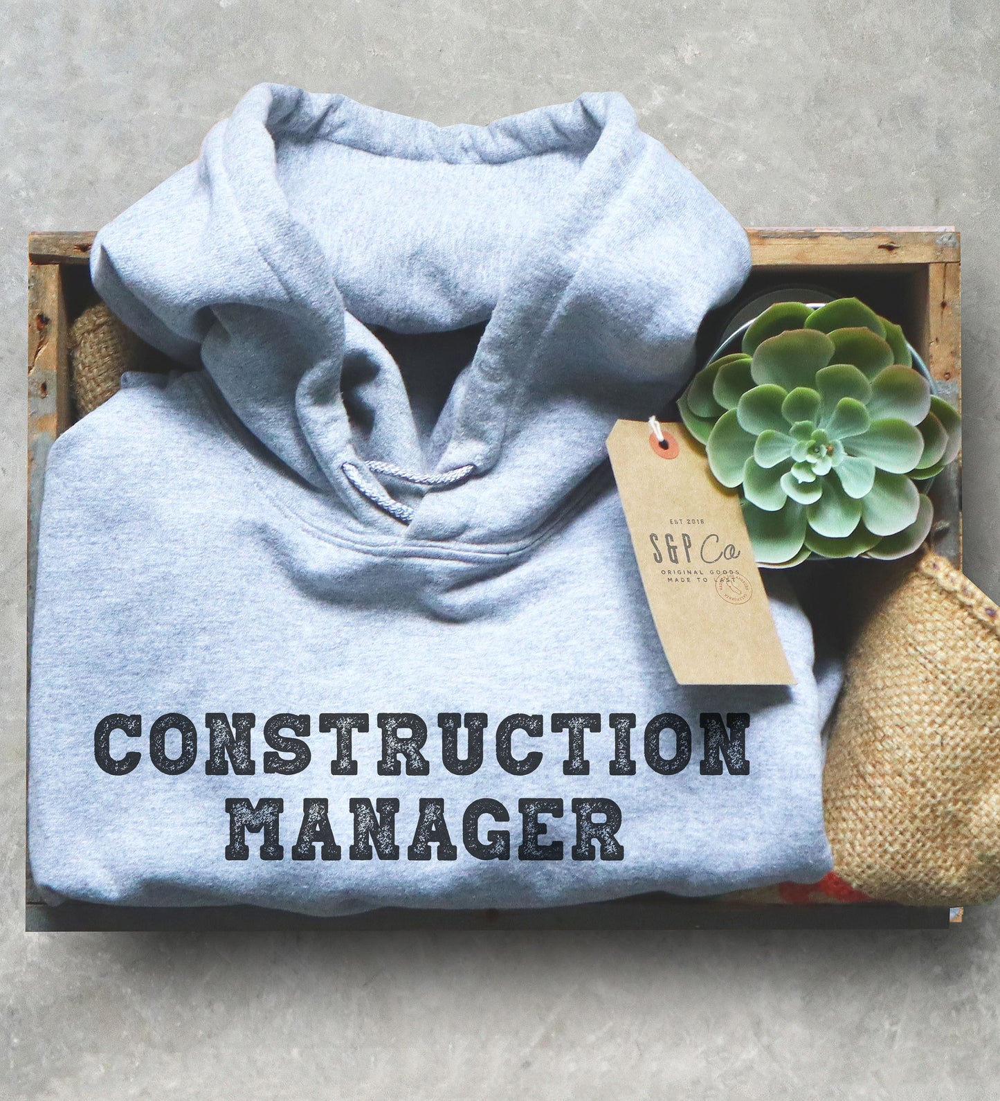 Construction Manger Hoodie - Construction Shirt, Contractor Shirt, Construction Party, Builder Shirt, Fathers Day Shirt, Demolition Shirt