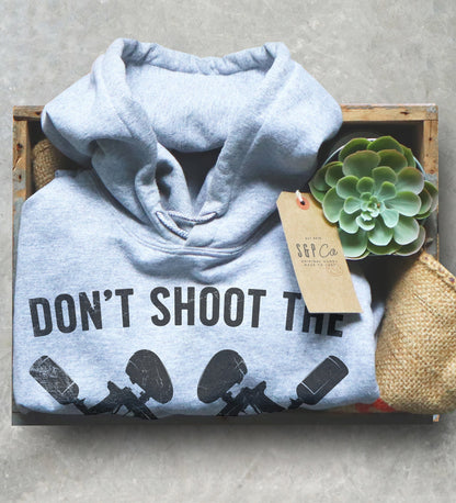 Don’t Shoot The Ref Hoodie - Paintball Shirt, Paintball Gift, Bachelor Party Shirt, Bachelorette Party Shirt, Team T-Shirts, Birthday Shirt