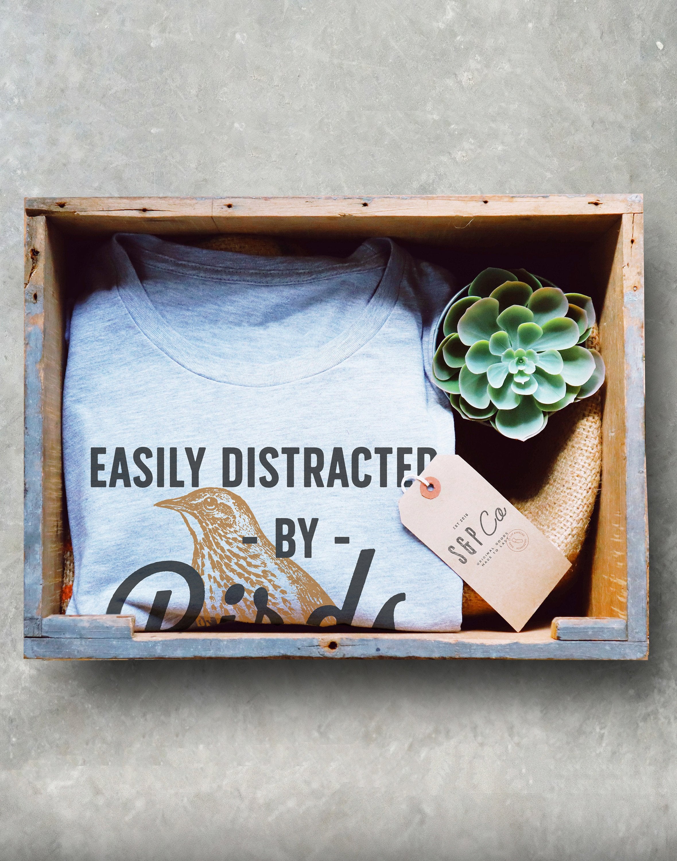 Easily Distracted By Birds Unisex Shirt - Bird watching shirt | Bird watching gift | Birding | Ornithology | Bird lover gift | Bird shirt - Stag & Peach Co