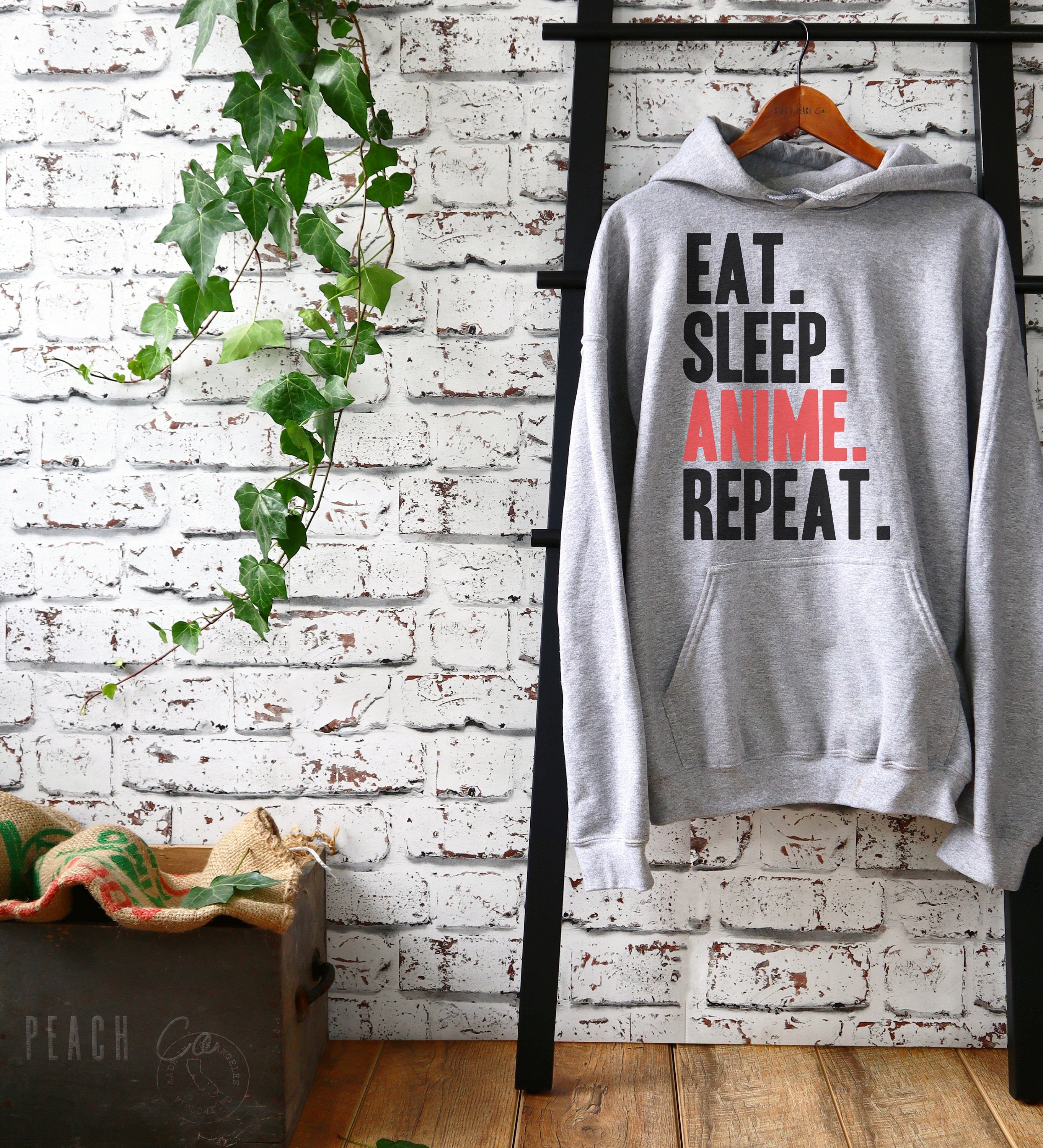 Eat Sleep Anime Repeat Hooded Sweatshirt - Anime shirt, Manga shirt, Anime shirts, Anime gift, Anime gifts, Japanese shirt