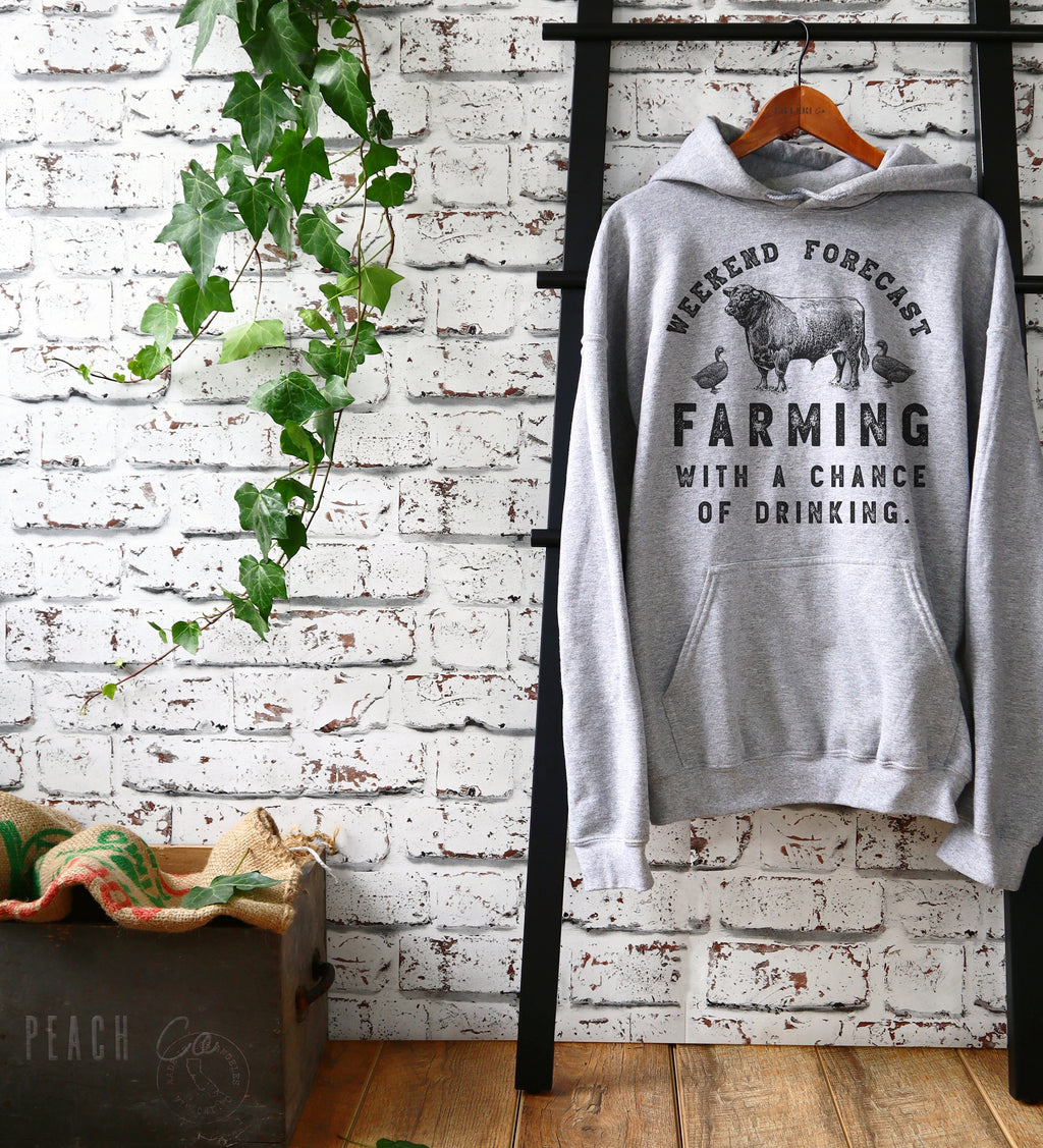 Weekend Forecast Farming Hoodie - Farm Shirt, Farmer Hoodie, Farm Wife, Farmer Shirt, Farm Life, Farming Shirt, Farm Girl Shirt - Stag & Peach Co