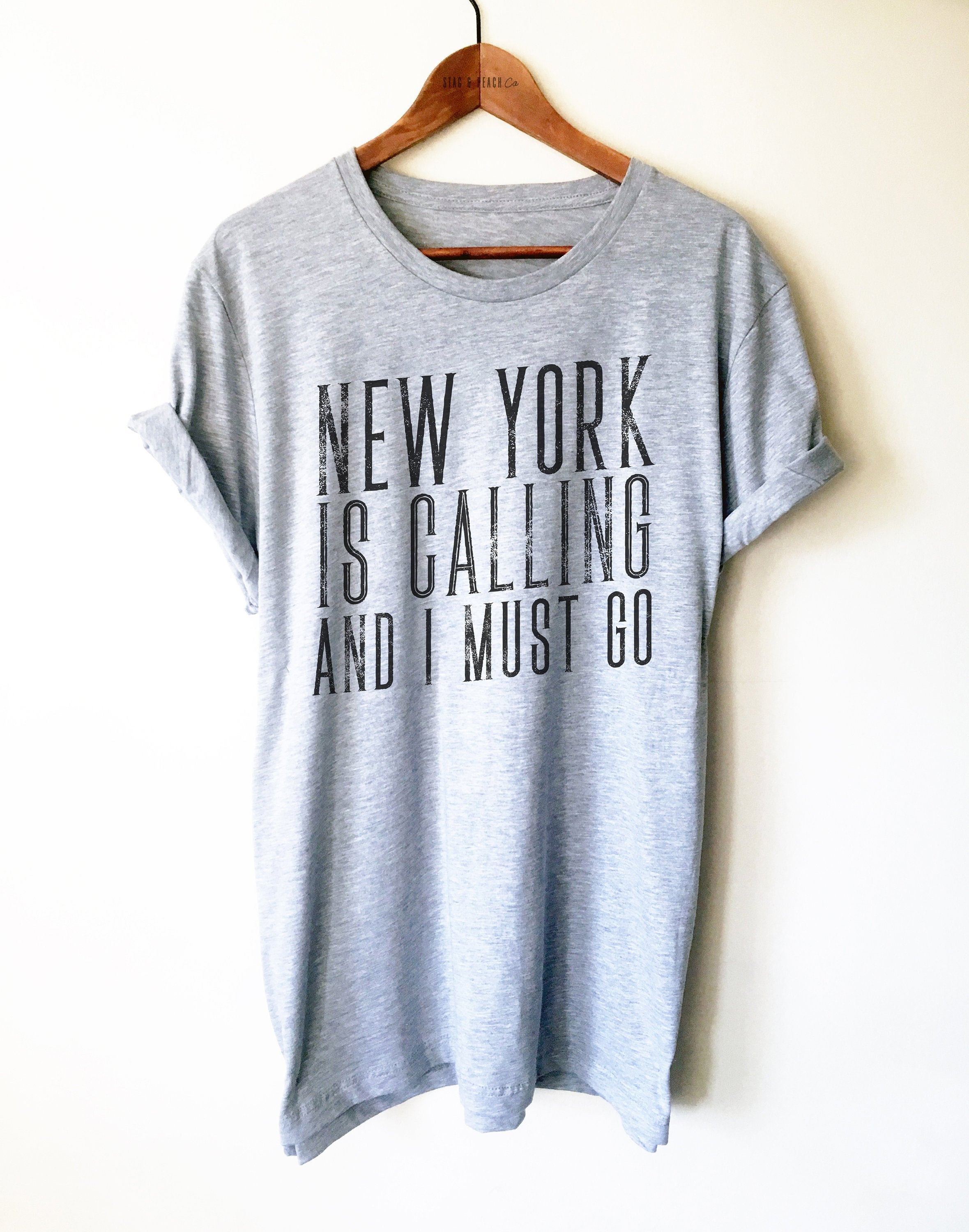 New York Unisex Shirt - New York Is Calling Shirt, NYC Gift, New York State Shirt, I Love New York, Long Island Shirt, Moving Gift, NY Shirt - Stag & Peach Co