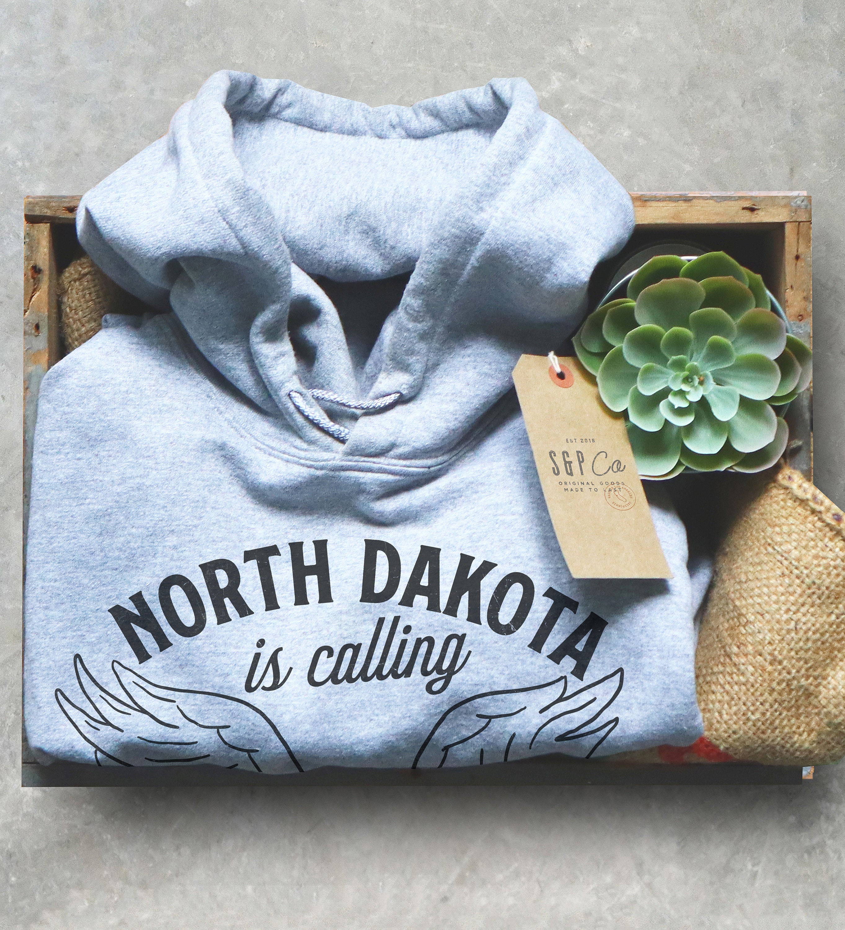 North Dakota Hoodie - North - Stag & Peach Co