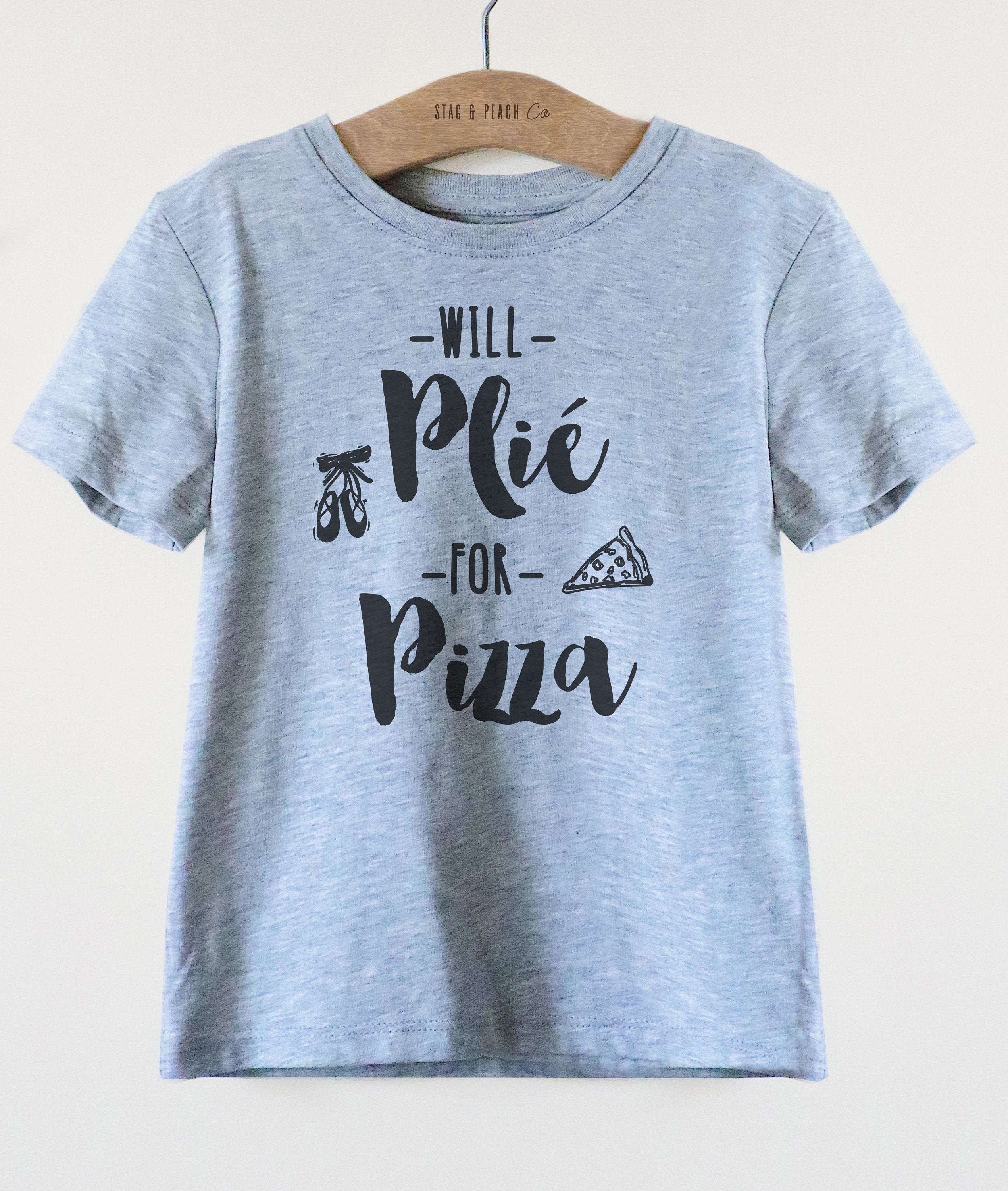 Will Plie For Pizza Kids Shirt - Ballet Shirt, Dance Shirt, Ballerina Shirt, Ballet, Ballerina Toddler Shirt, Dancer Gift, Gift For Dancer