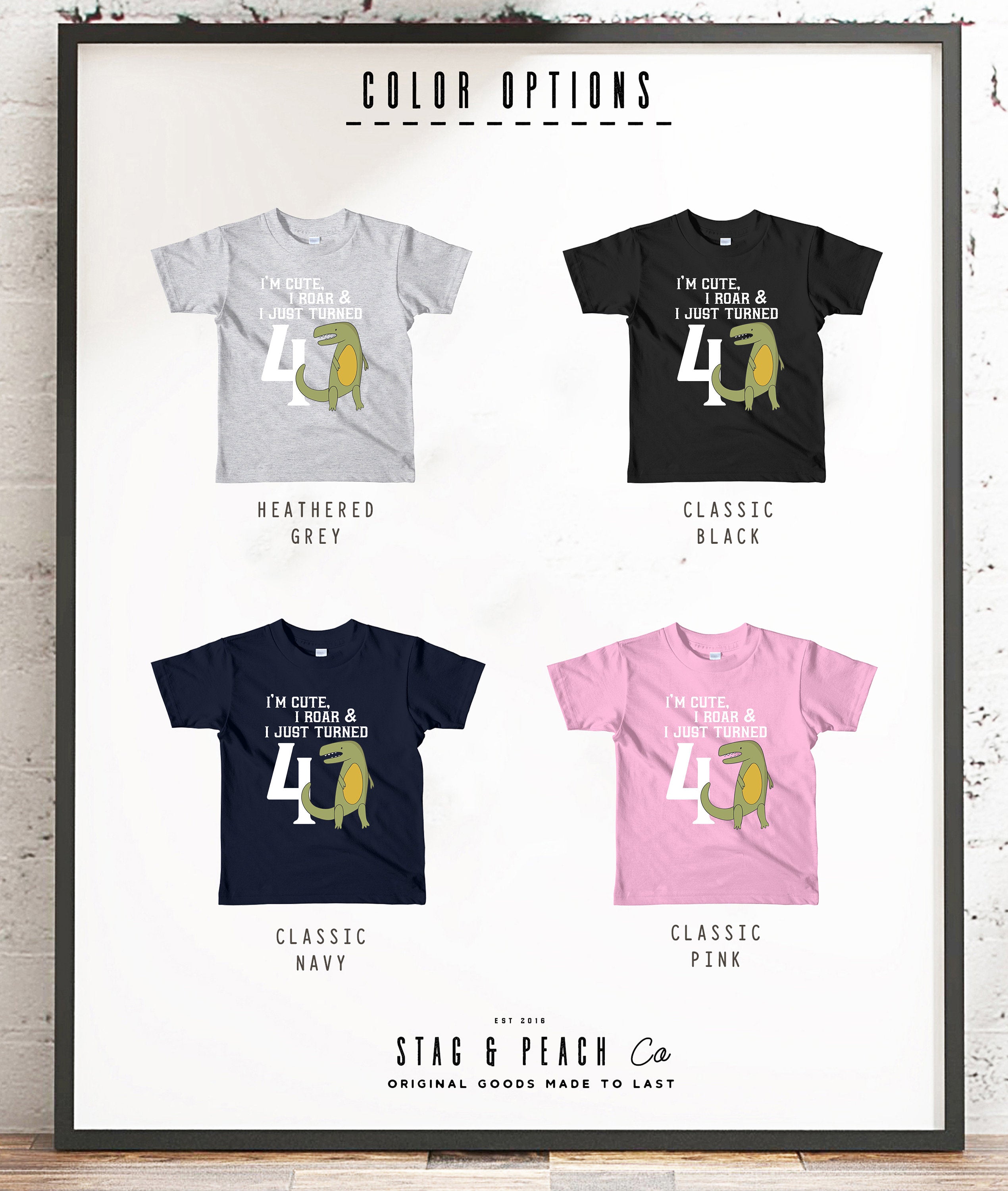 Cute 4th Birthday Dinosaur Kids T-Shirt - birthday shirt dinosaur - Toddler Top Shirt - dinosaur shirt- T-Rex birthday shirt -