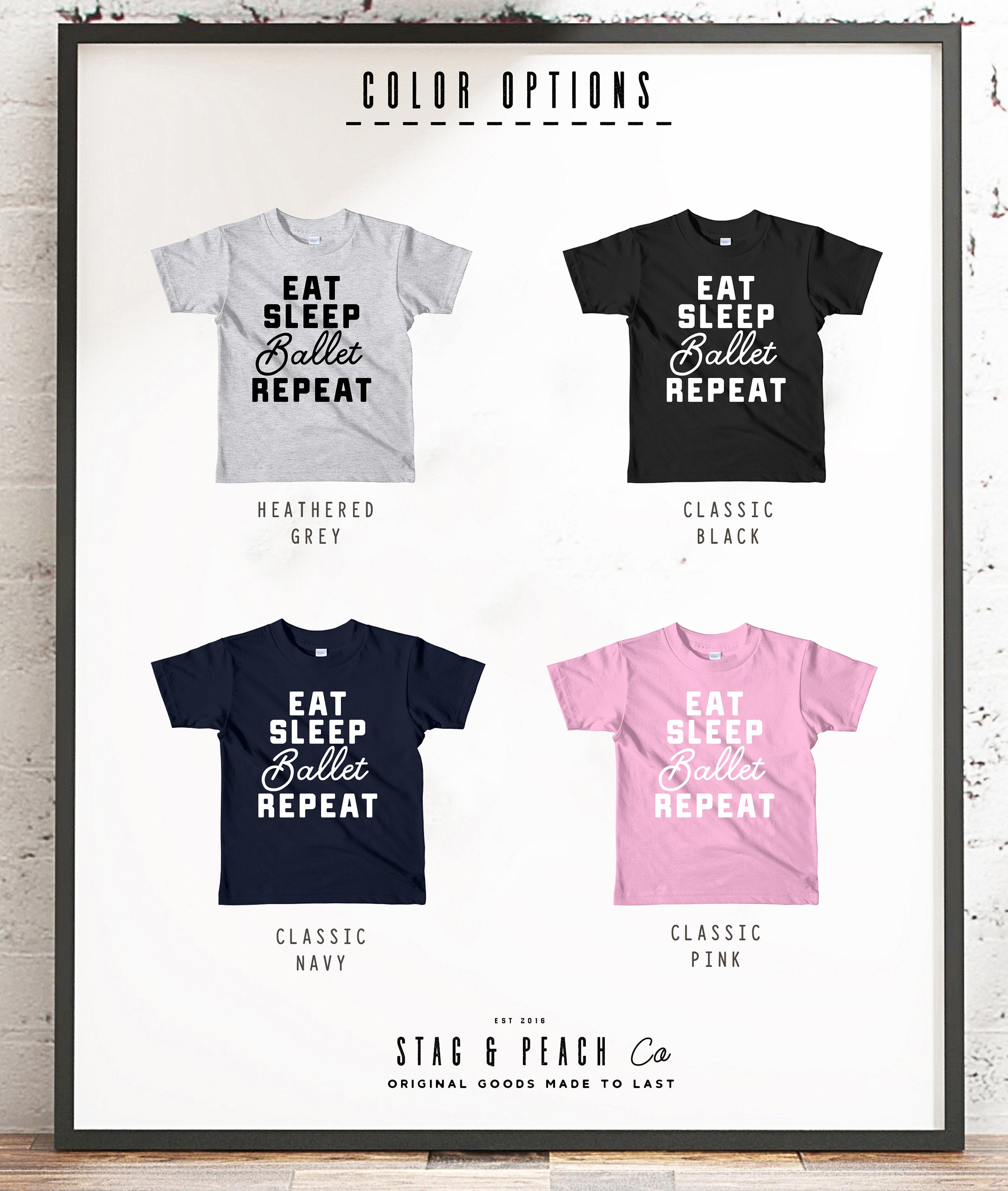 Eat Sleep Ballet Repeat Kids Shirt - Ballet Shirt, Kids Dance Shirt, Ballerina Shirt, Ballet Toddler Tee, Ballerina Birthday, Dancer Gift