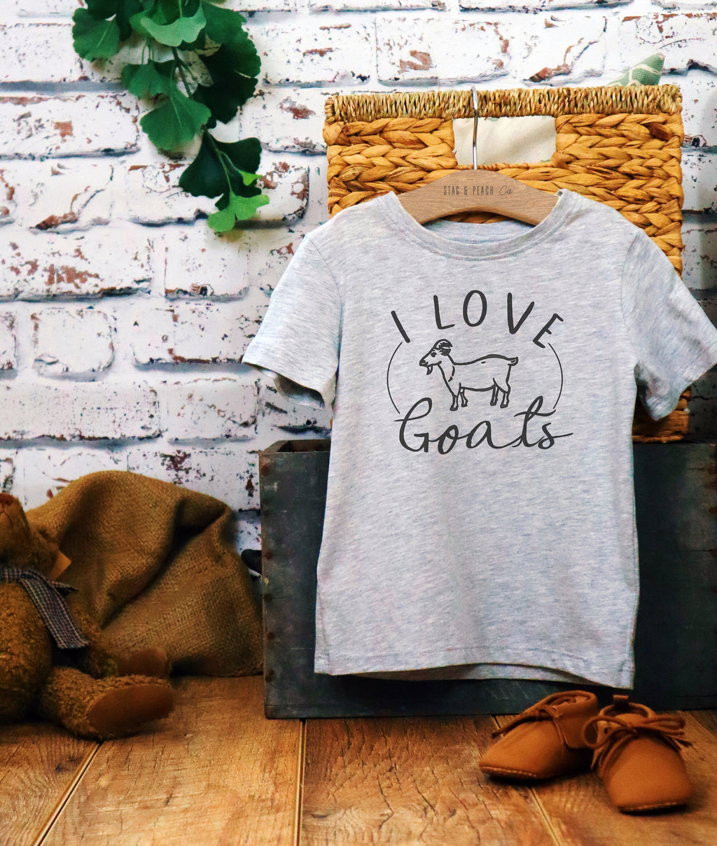 I Love Goats Kids Shirt - Goat Shirt, Goat Toddler Shirt, Farmer Shirt, Farmer Kid Shirt, Farm Birthday Party, Farm Tee, Farm Toddler Shirt
