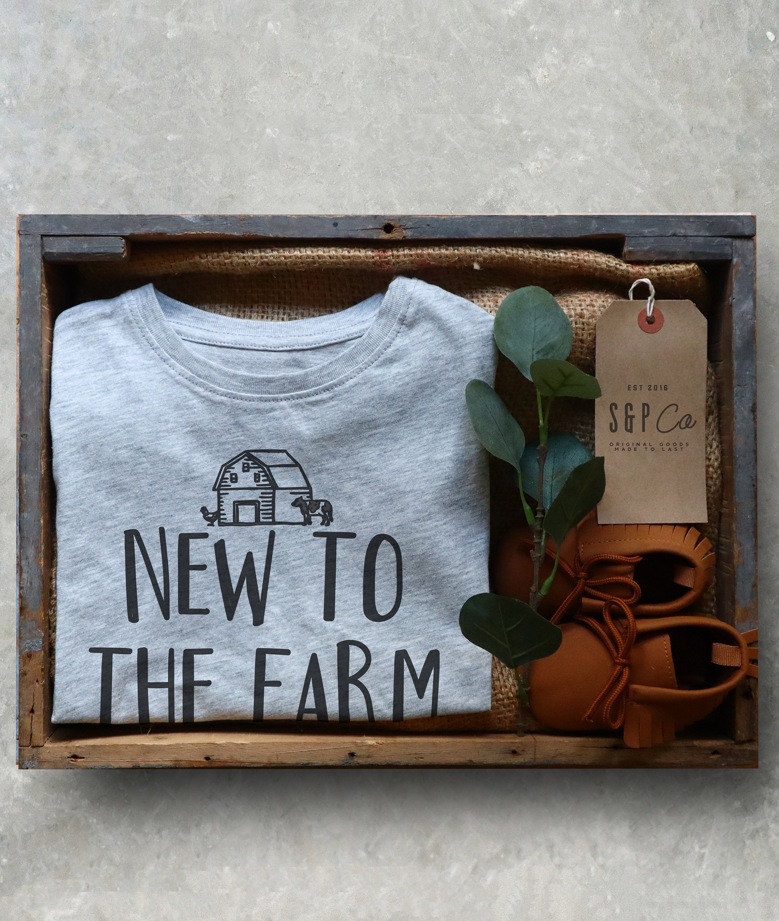 New To The Farm Kids Shirt -Farm Toddler Shirt, Farm Kid Shirts, Gift For Farmer, Farm Girl Shirt, Farming Shirt Boy, Barnyard Birthday - Stag & Peach Co
