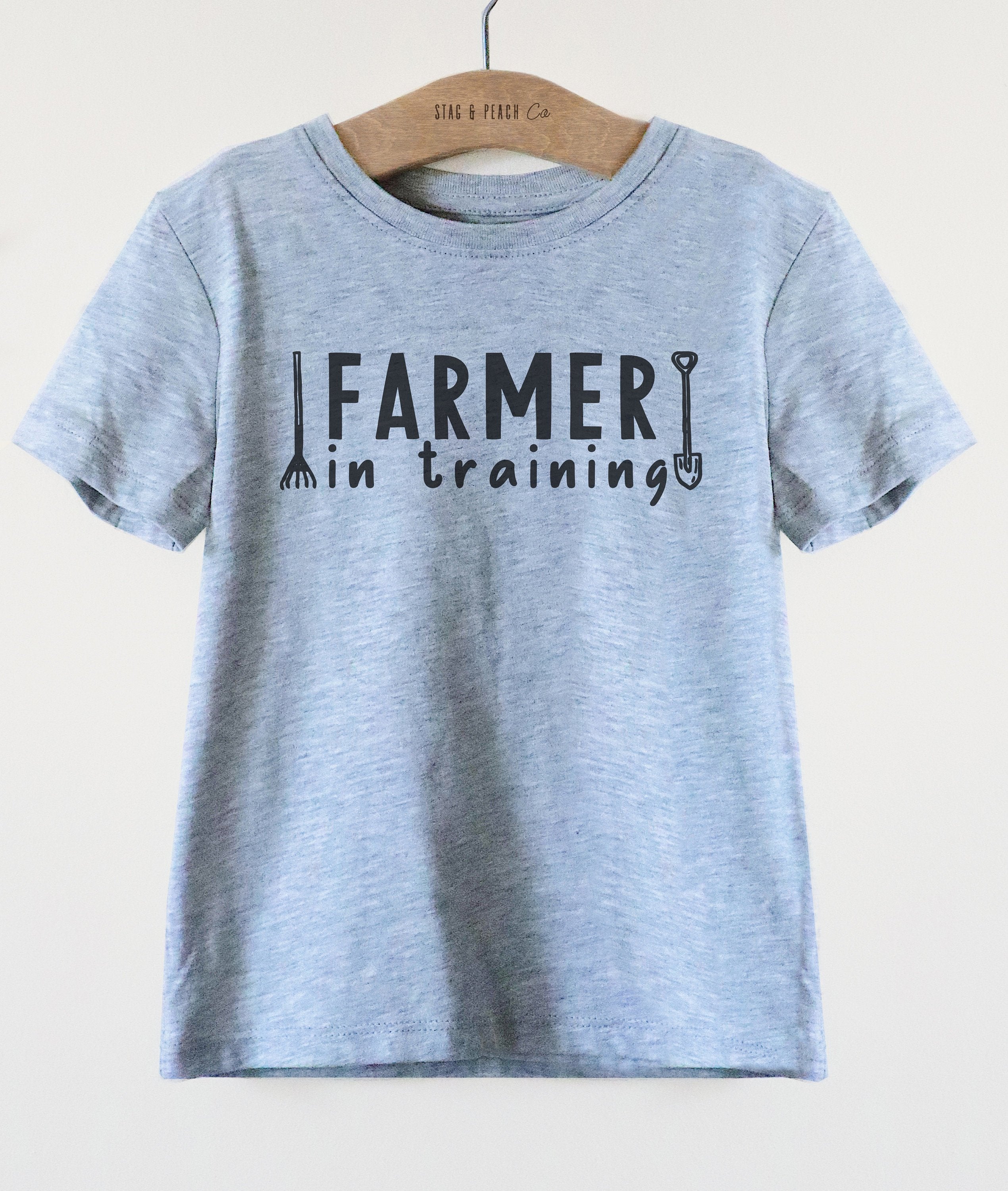 Farmer In Training Kids Shirt - Farm Kid Shirts, Farmer Toddler Shirt, Farm Gift, Farm Shirts For Kids, Farming Shirt, Future Farmer - Stag & Peach Co
