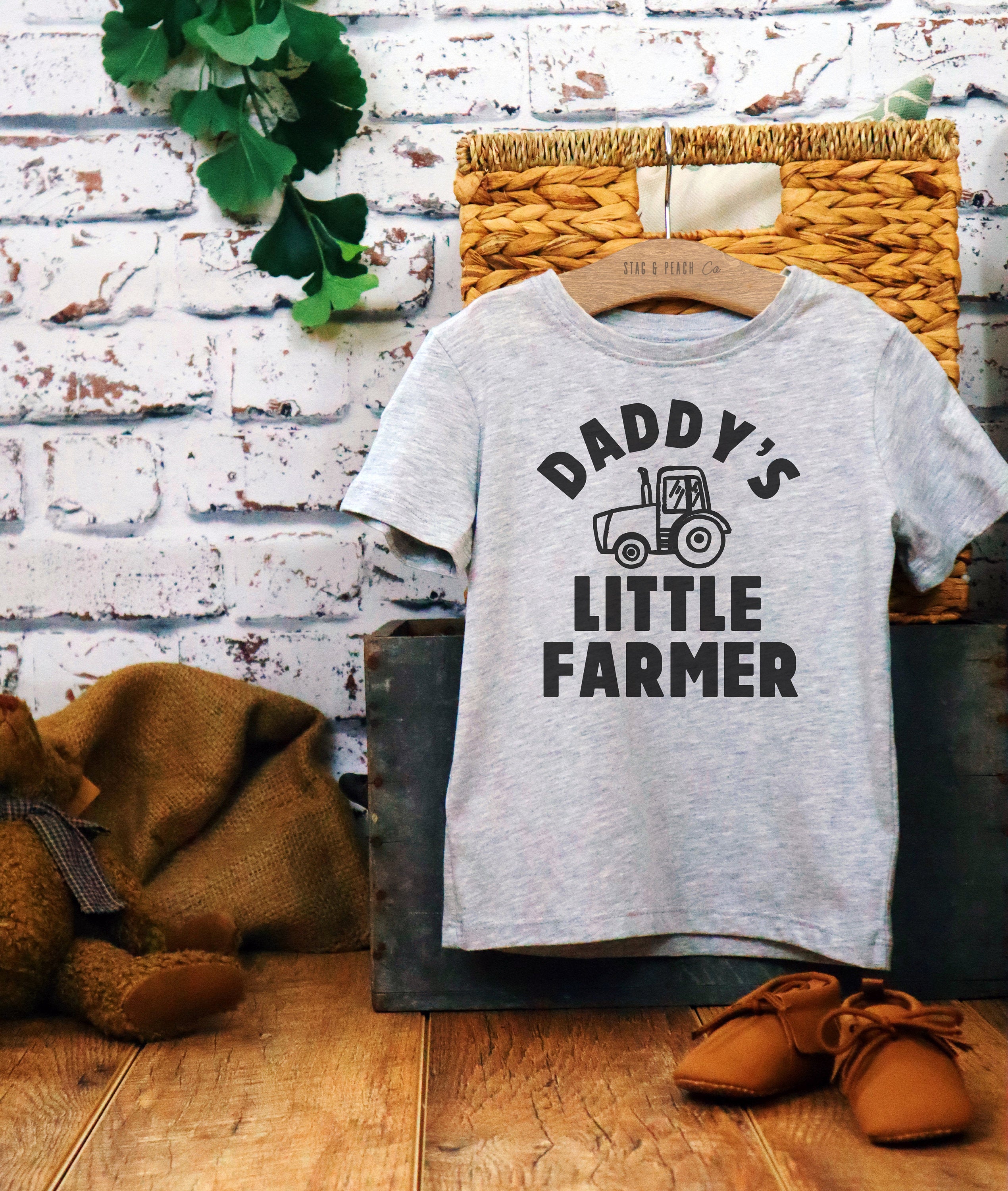 Daddy's Little Farmer Kids Shirt -Farm Toddler Shirt, Farm Shirts For Kids, Farm Toddler Clothes, Barnyard Birthday, Toddler Tractor Shirt