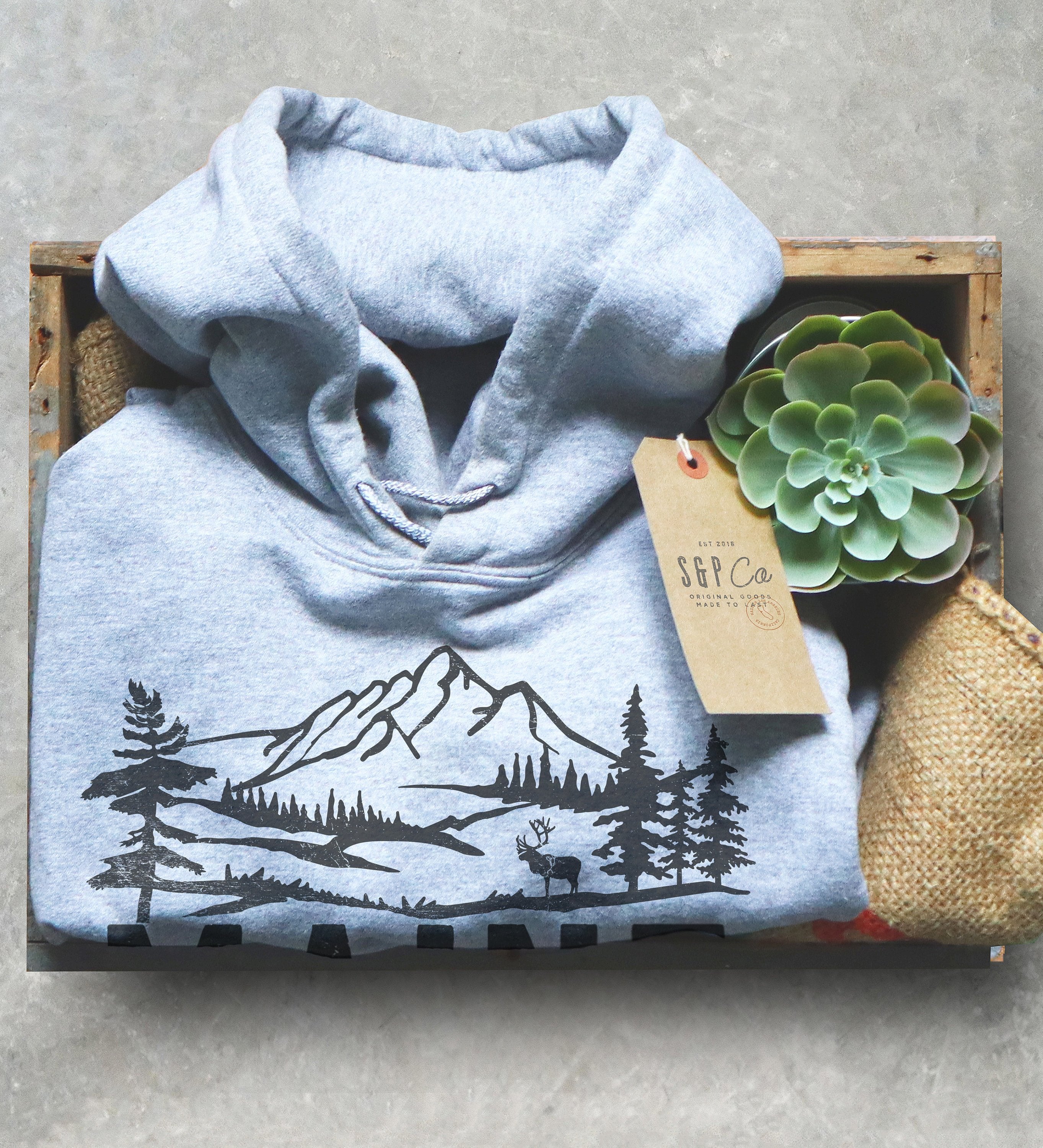 Maine Hoodie - Maine Is Calling & I - Stag & Peach Co